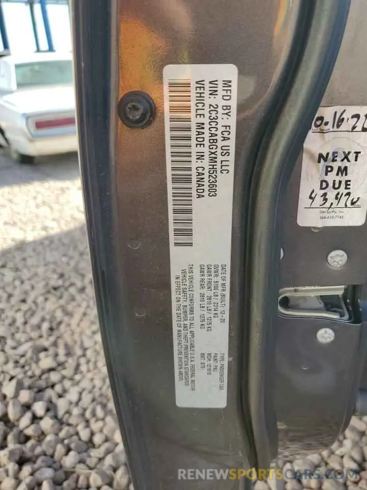 12 fotografías del automóvil dañado 2C3CCABGXMH523603 CHRYSLER 300 2021