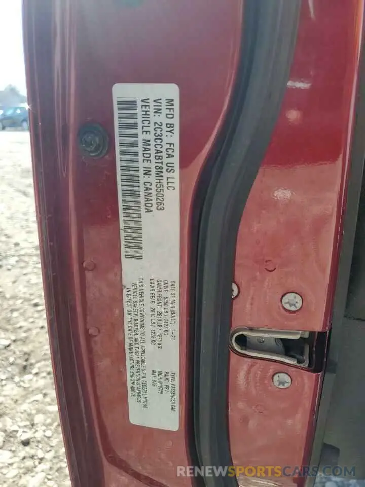 14 fotografías del automóvil dañado 2C3CCABT8MH550263 CHRYSLER 300 2021