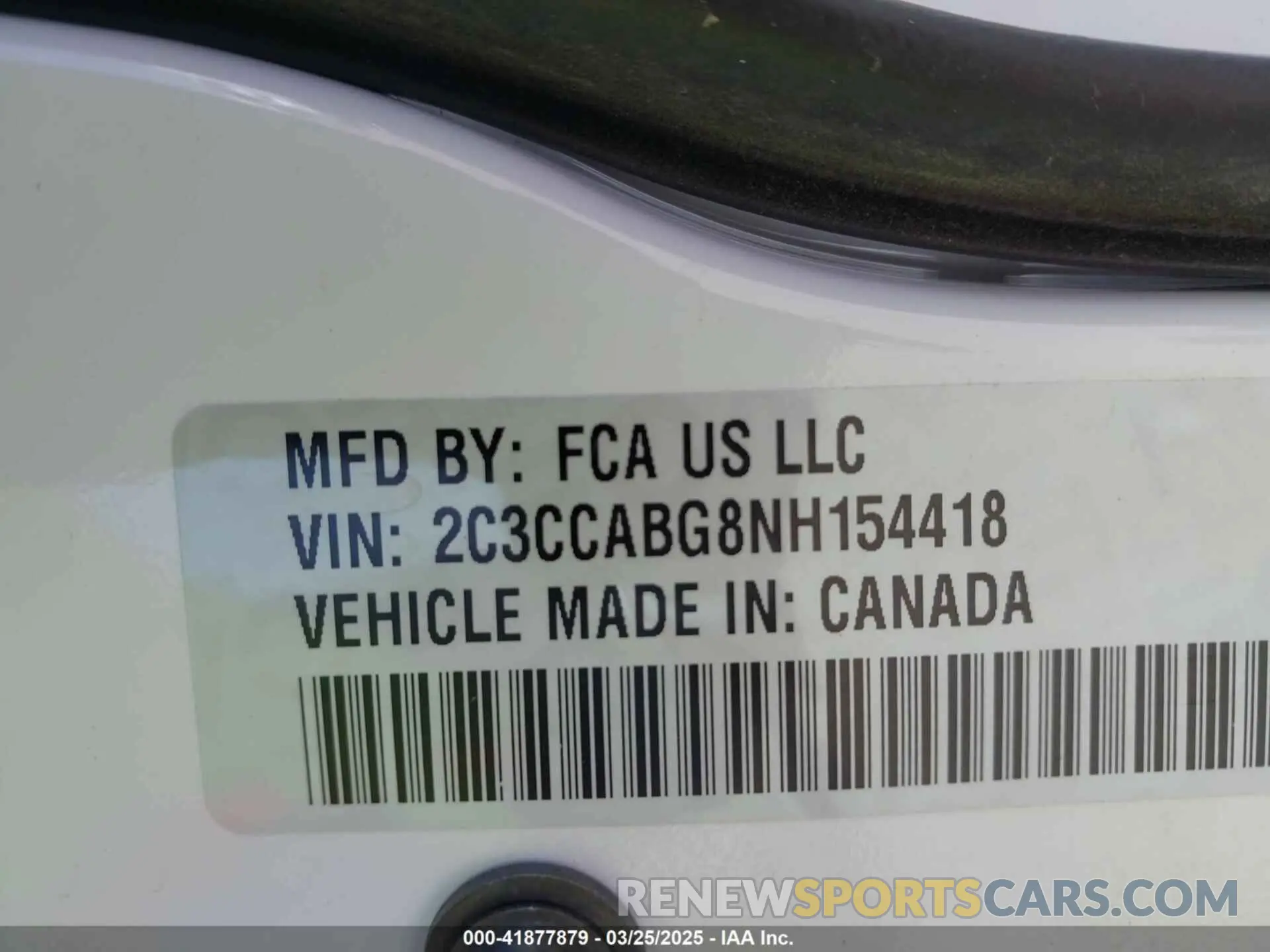 9 fotografías del automóvil dañado 2C3CCABG8NH154418 CHRYSLER 300 2022