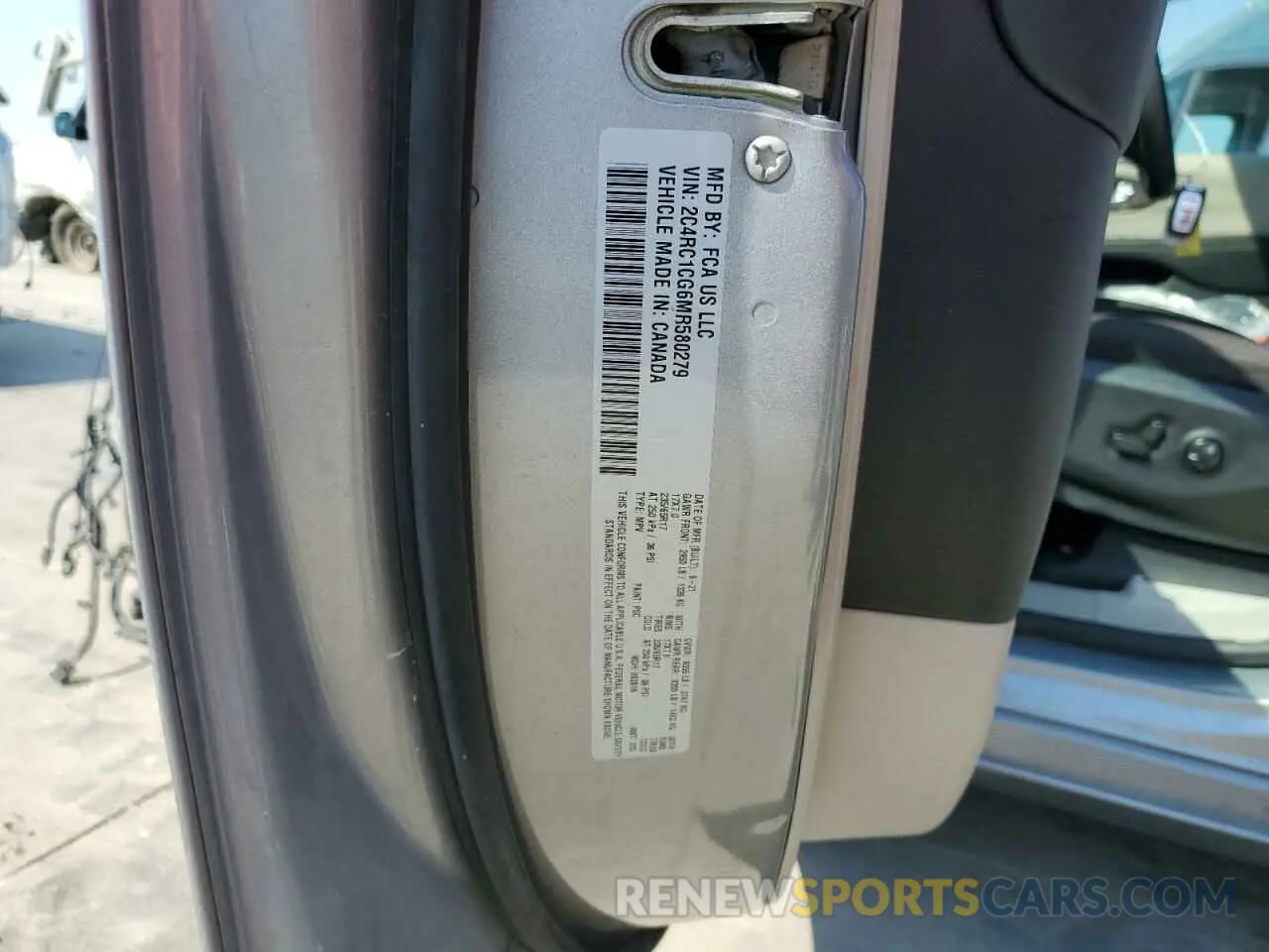 14 fotografías del automóvil dañado 2C4RC1CG6MR580279 CHRYSLER MINIVAN 2021