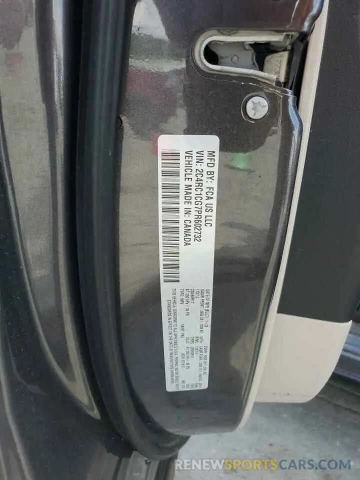 13 fotografías del automóvil dañado 2C4RC1CG7PR602732 CHRYSLER MINIVAN 2023