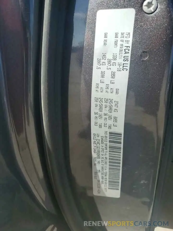 13 fotografías del automóvil dañado 2C4RC1GG1KR569455 CHRYSLER PACIFICA 2019