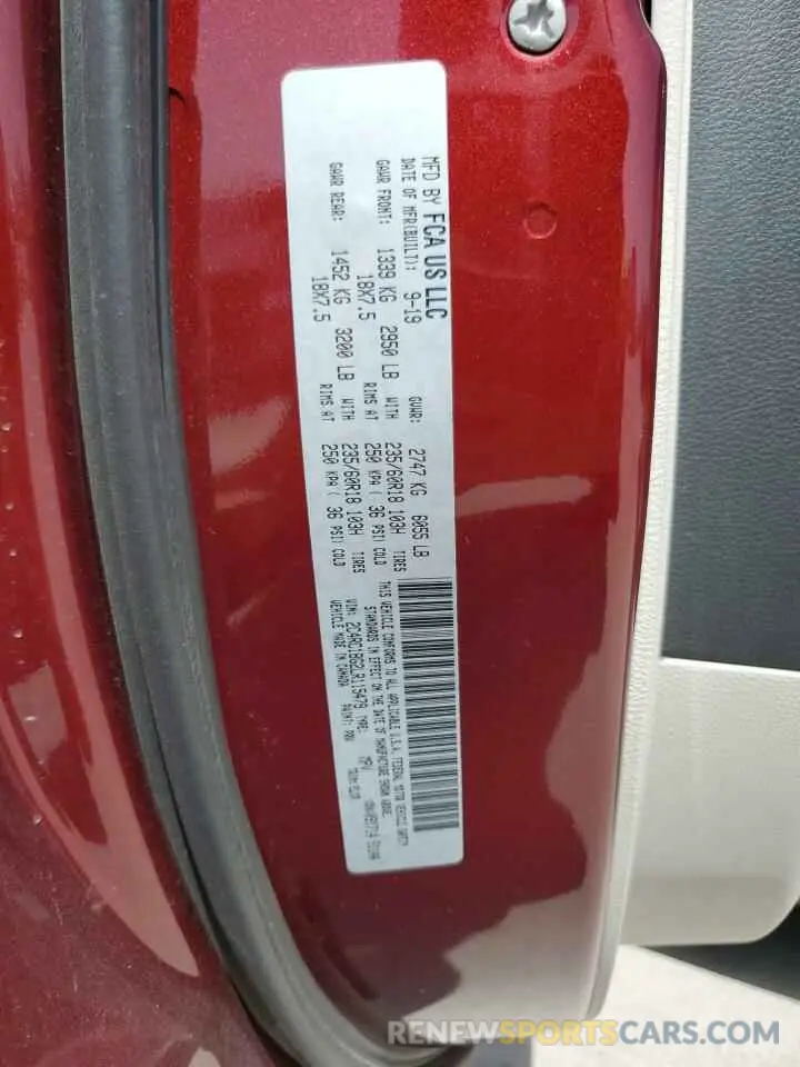 13 fotografías del automóvil dañado 2C4RC1BG2LR115479 CHRYSLER PACIFICA 2020