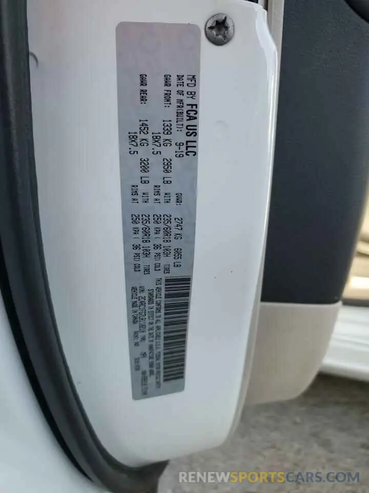 14 fotografías del automóvil dañado 2C4RC1FG7LR110210 CHRYSLER PACIFICA 2020