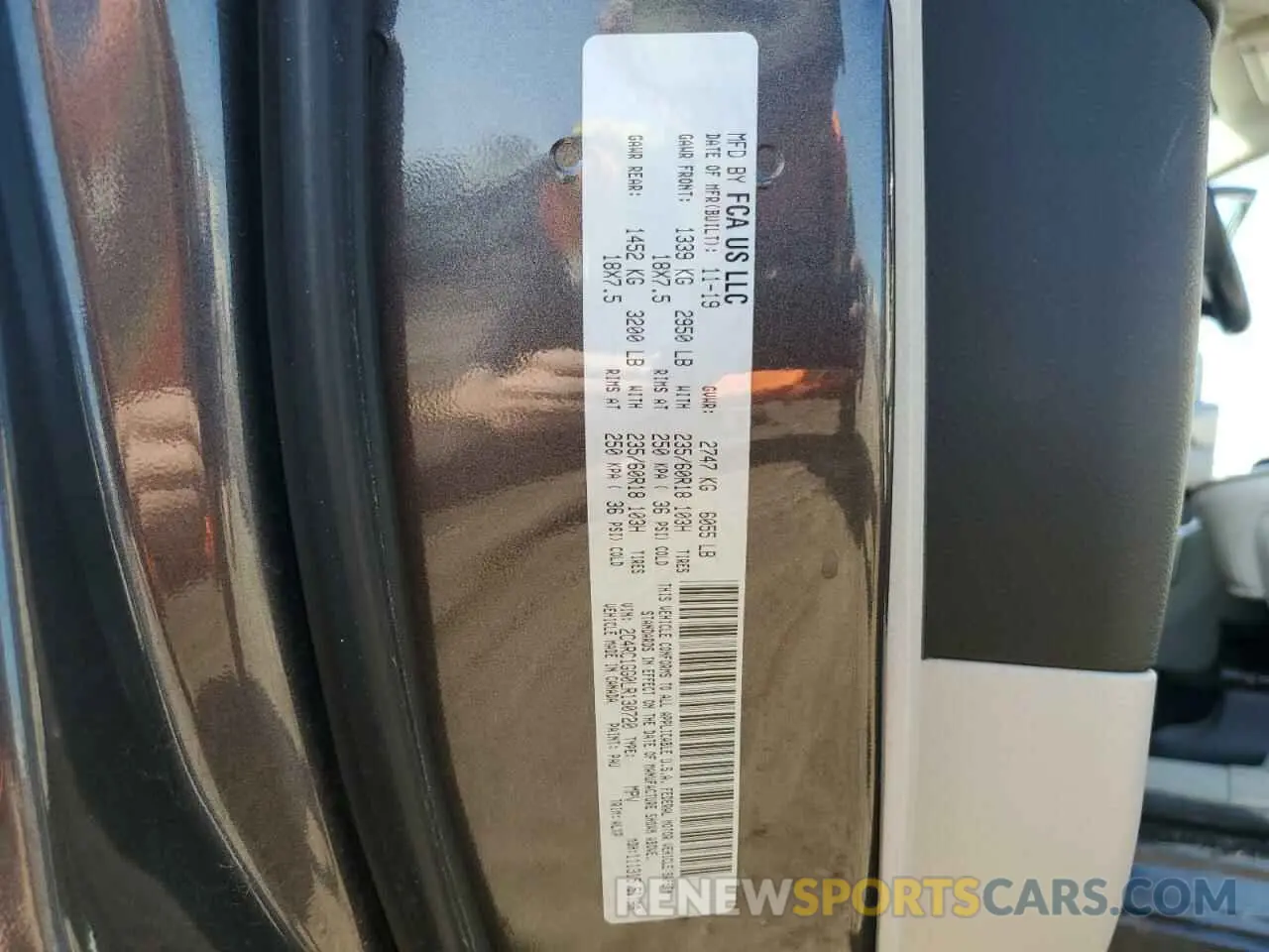 15 fotografías del automóvil dañado 2C4RC1GG0LR130720 CHRYSLER PACIFICA 2020