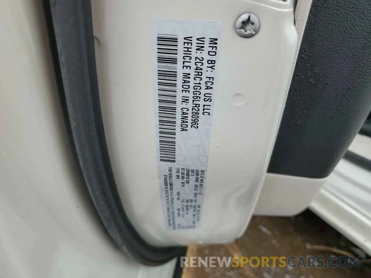 13 fotografías del automóvil dañado 2C4RC1GG6LR280962 CHRYSLER PACIFICA 2020