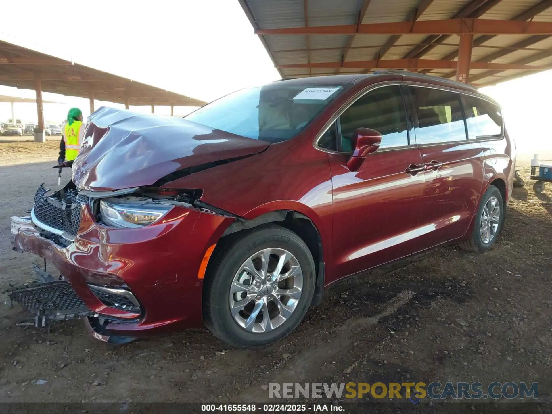 2 fotografías del automóvil dañado 2C4RC1BG1MR521500 CHRYSLER PACIFICA 2021