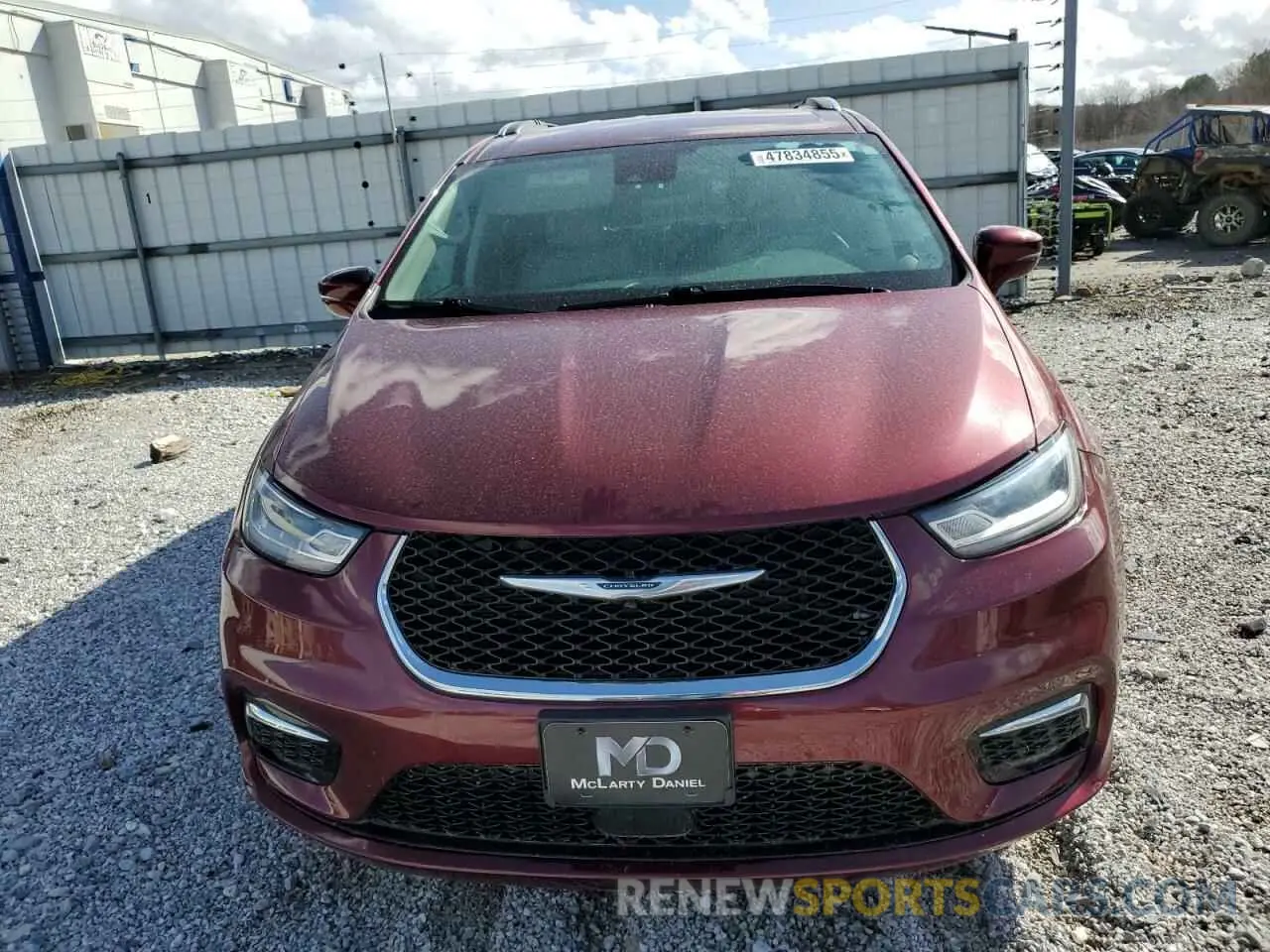 5 fotografías del automóvil dañado 2C4RC1BG4MR574577 CHRYSLER PACIFICA 2021