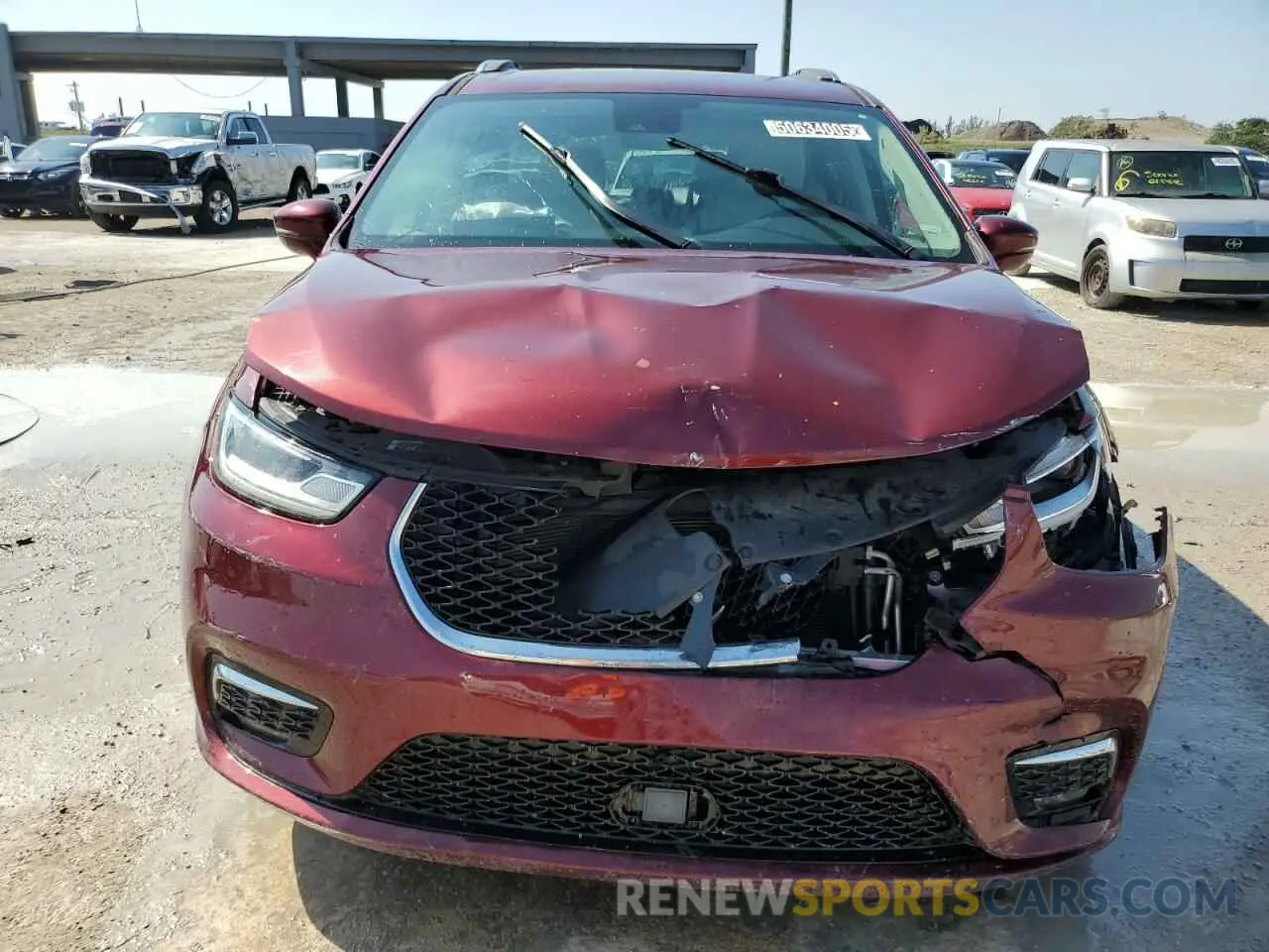 5 fotografías del automóvil dañado 2C4RC1BG6MR601407 CHRYSLER PACIFICA 2021