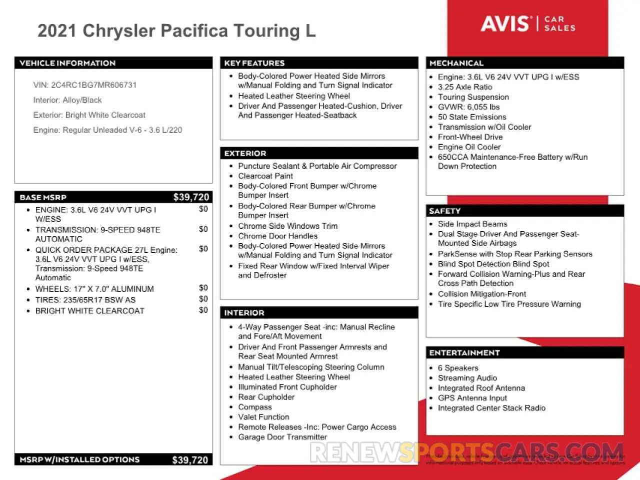 13 fotografías del automóvil dañado 2C4RC1BG7MR606731 CHRYSLER PACIFICA 2021