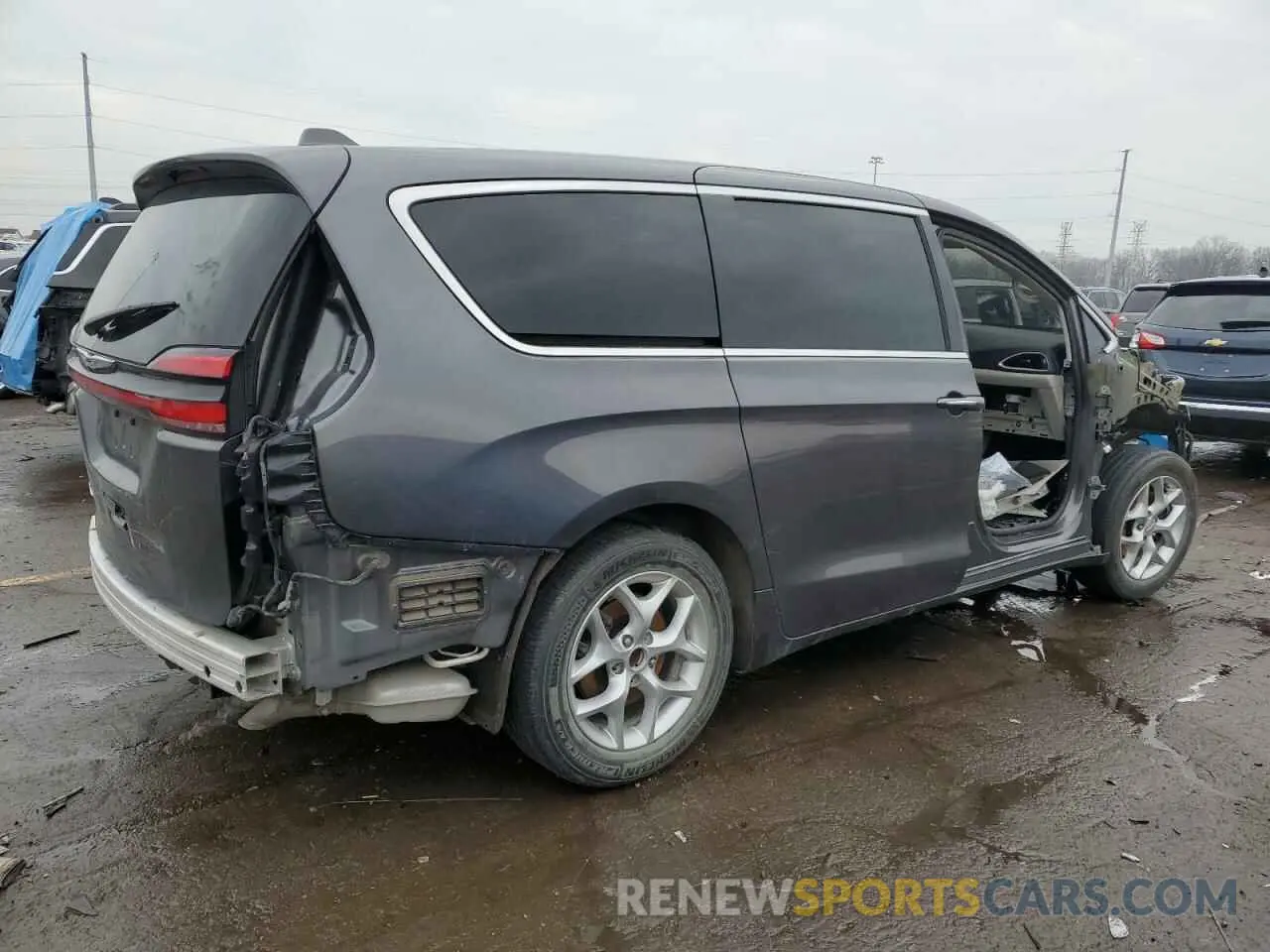 3 fotografías del automóvil dañado 2C4RC1BGXMR527814 CHRYSLER PACIFICA 2021