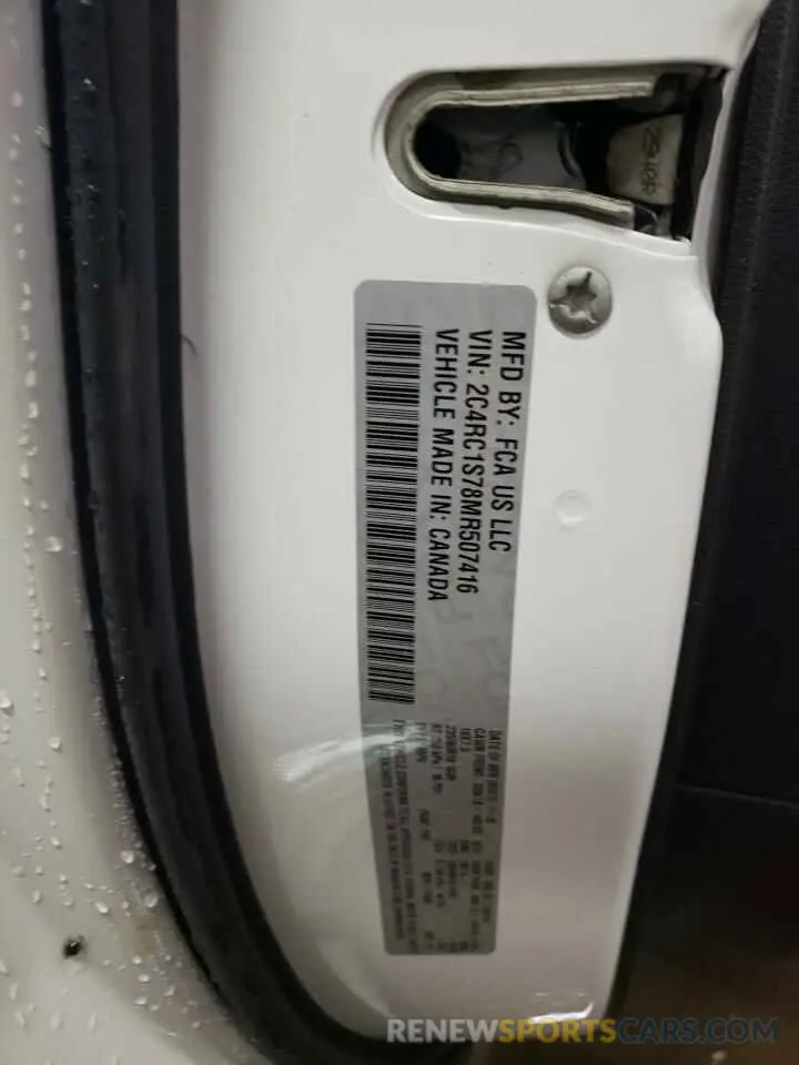 13 fotografías del automóvil dañado 2C4RC1S78MR507416 CHRYSLER PACIFICA 2021