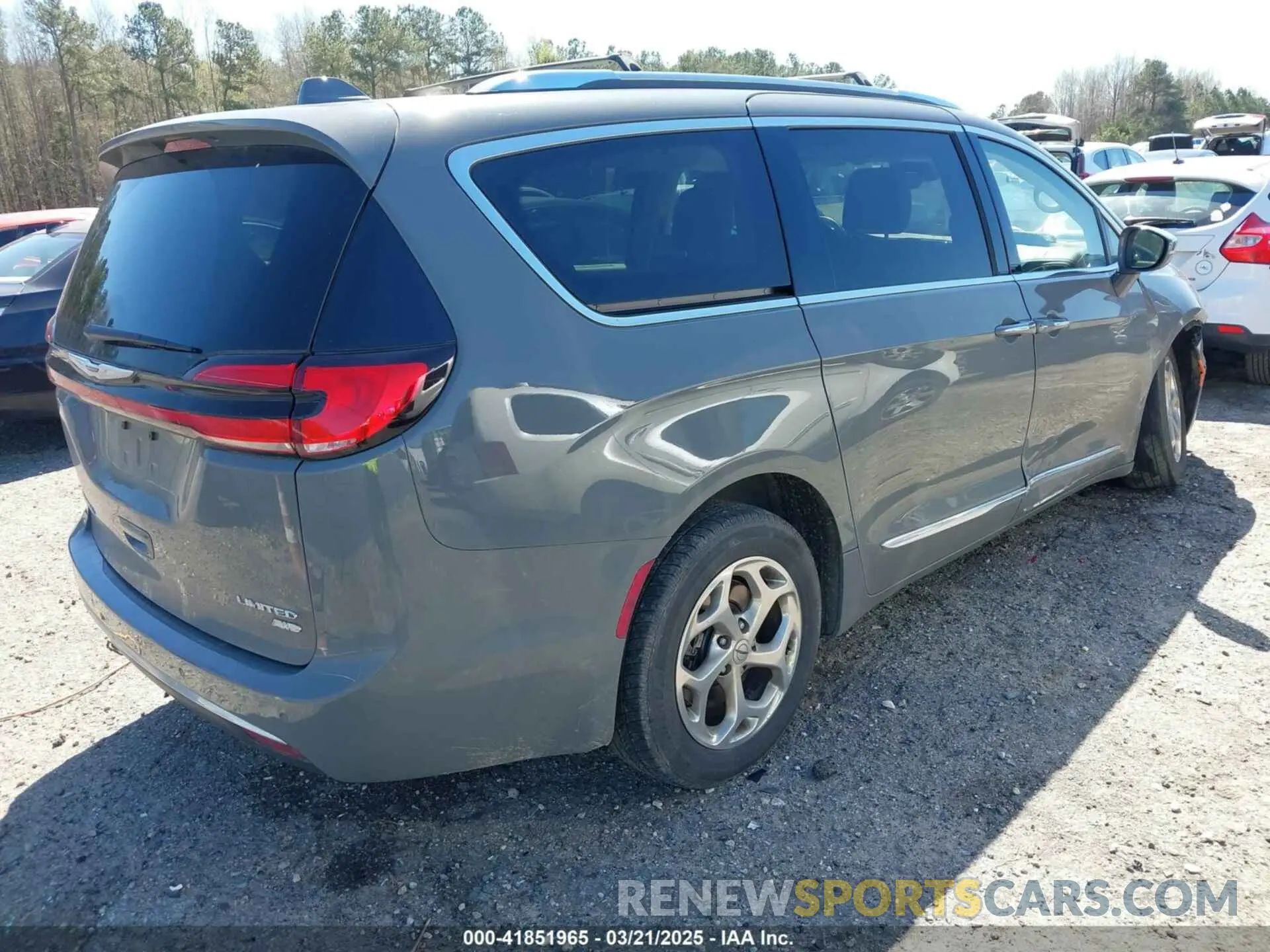 4 fotografías del automóvil dañado 2C4RC3GG3MR541011 CHRYSLER PACIFICA 2021