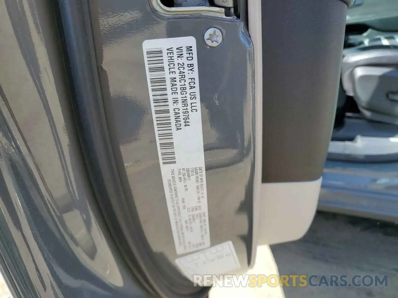 13 fotografías del automóvil dañado 2C4RC1BG1NR197644 CHRYSLER PACIFICA 2022