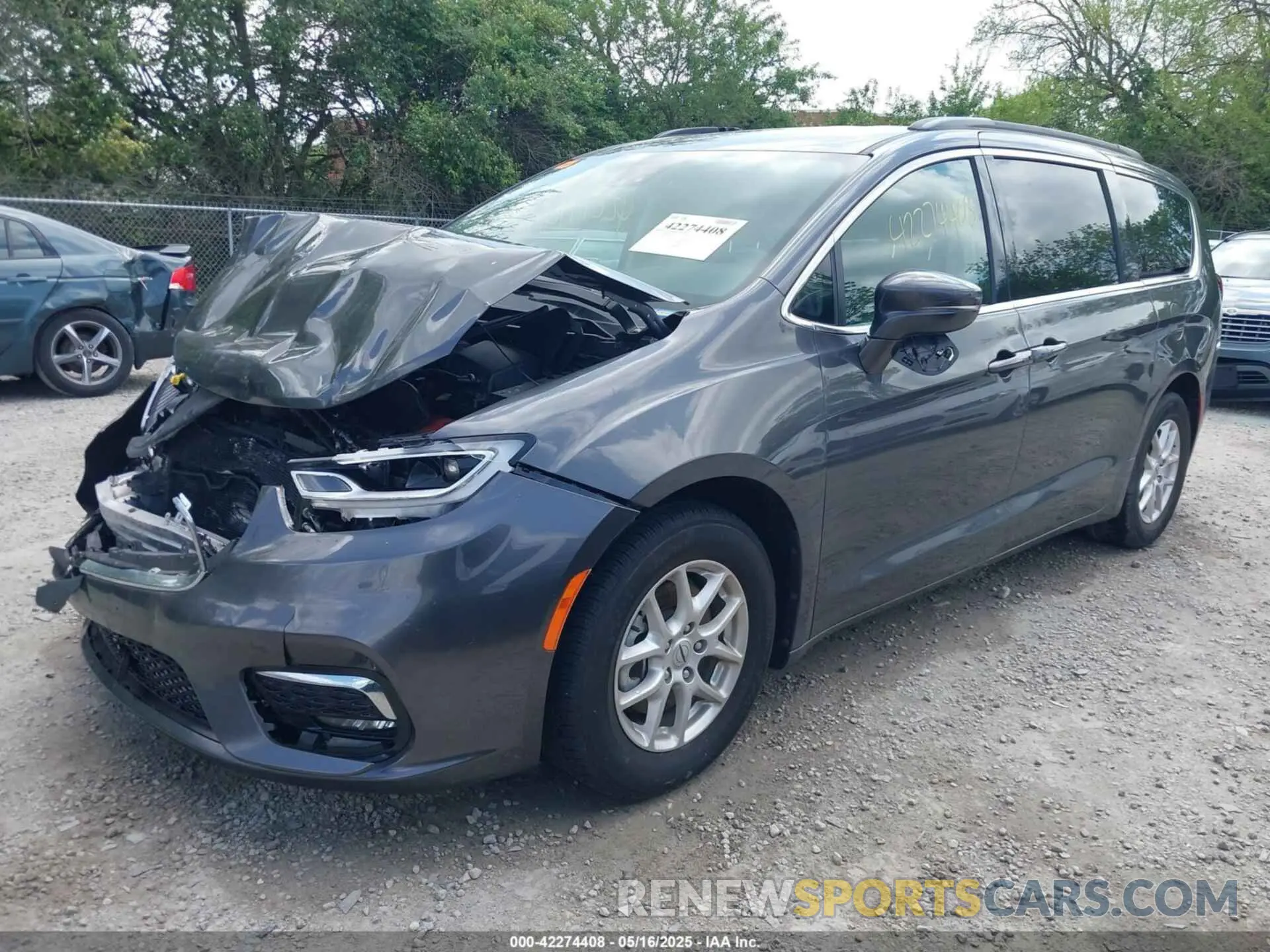 2 fotografías del automóvil dañado 2C4RC1BG2NR176124 CHRYSLER PACIFICA 2022