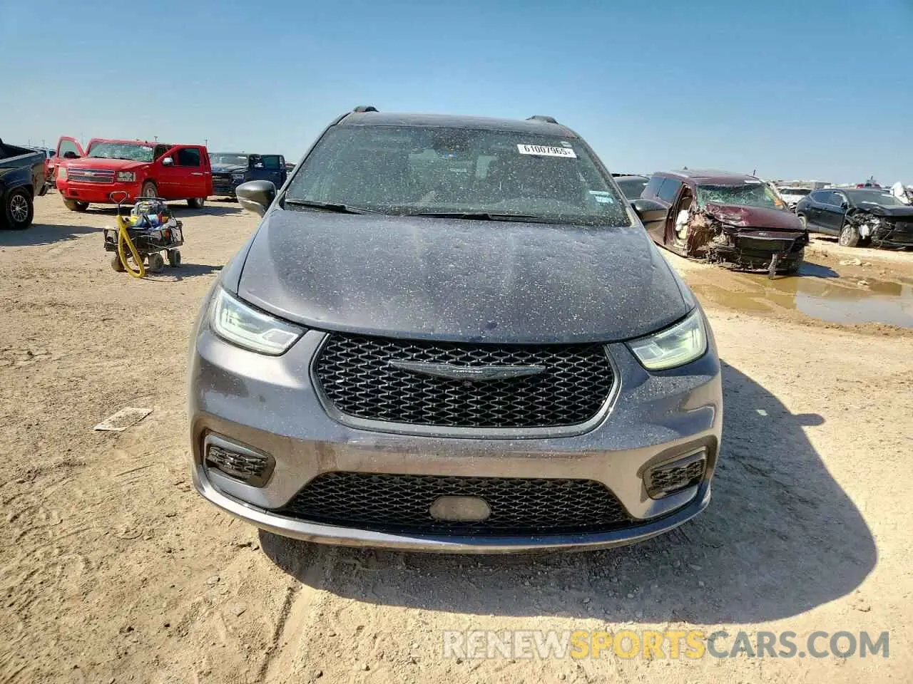 5 fotografías del automóvil dañado 2C4RC1BG3NR225735 CHRYSLER PACIFICA 2022