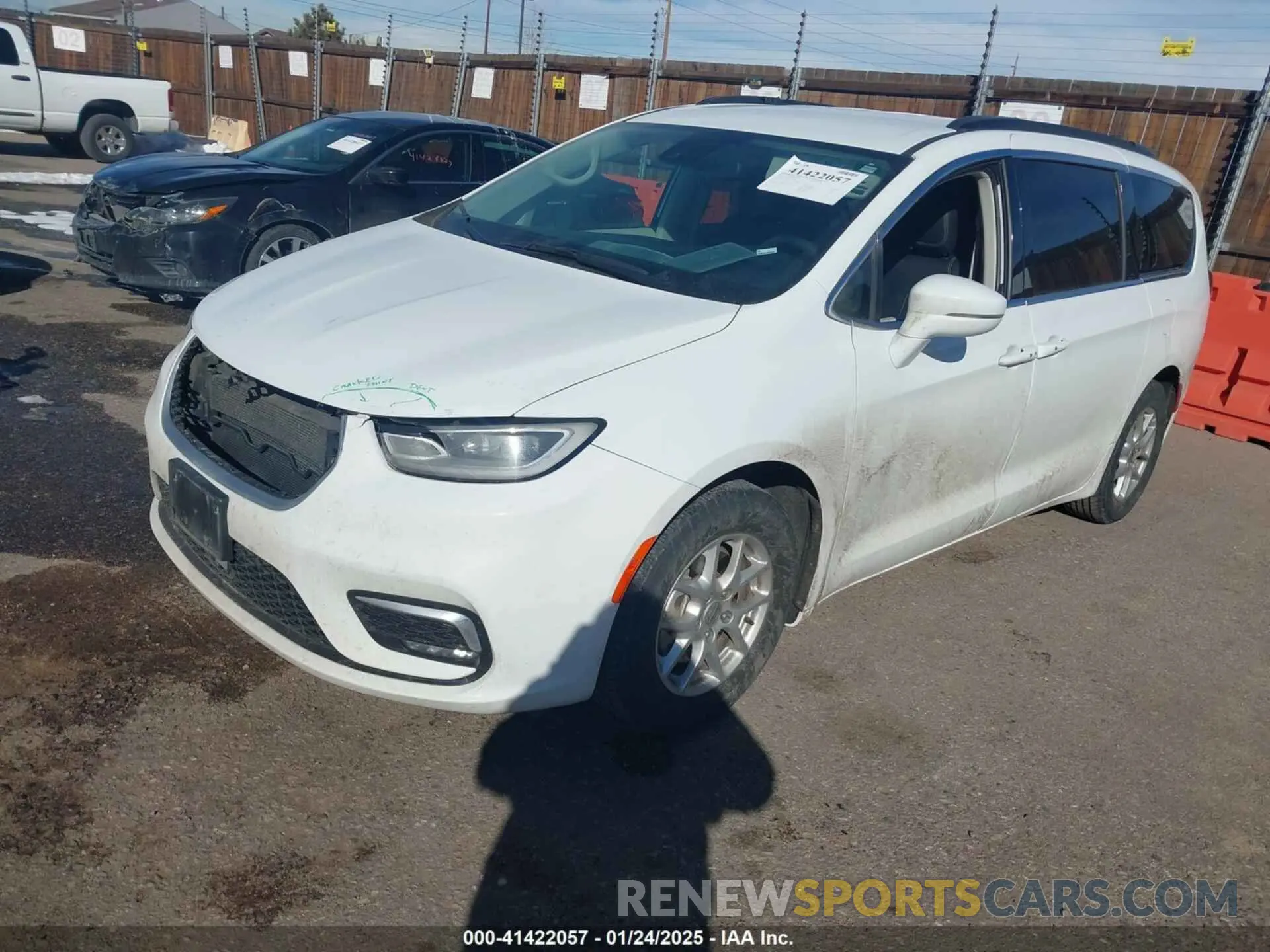 2 fotografías del automóvil dañado 2C4RC1BG5NR170186 CHRYSLER PACIFICA 2022