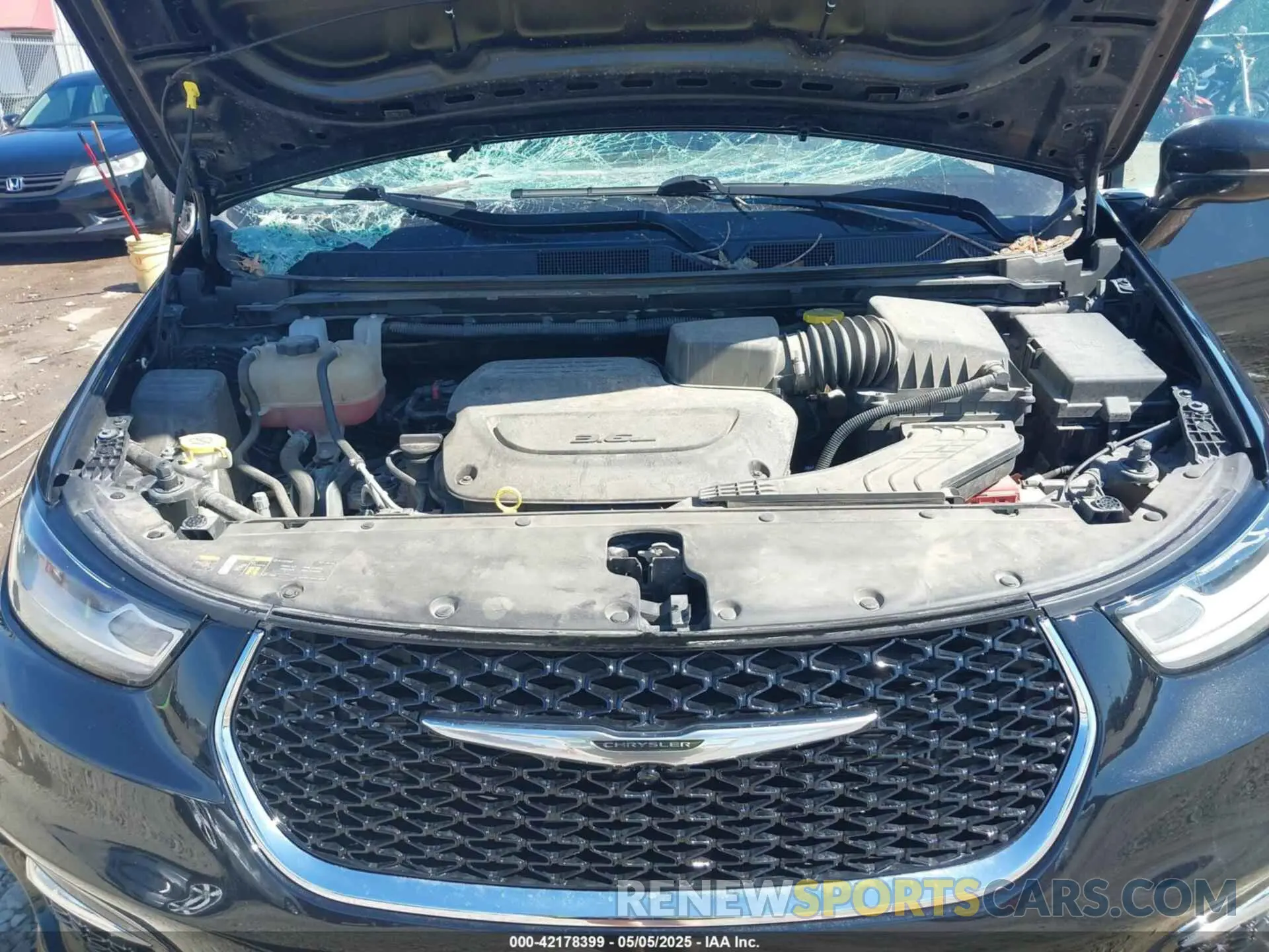 10 fotografías del automóvil dañado 2C4RC1BGXNR142495 CHRYSLER PACIFICA 2022