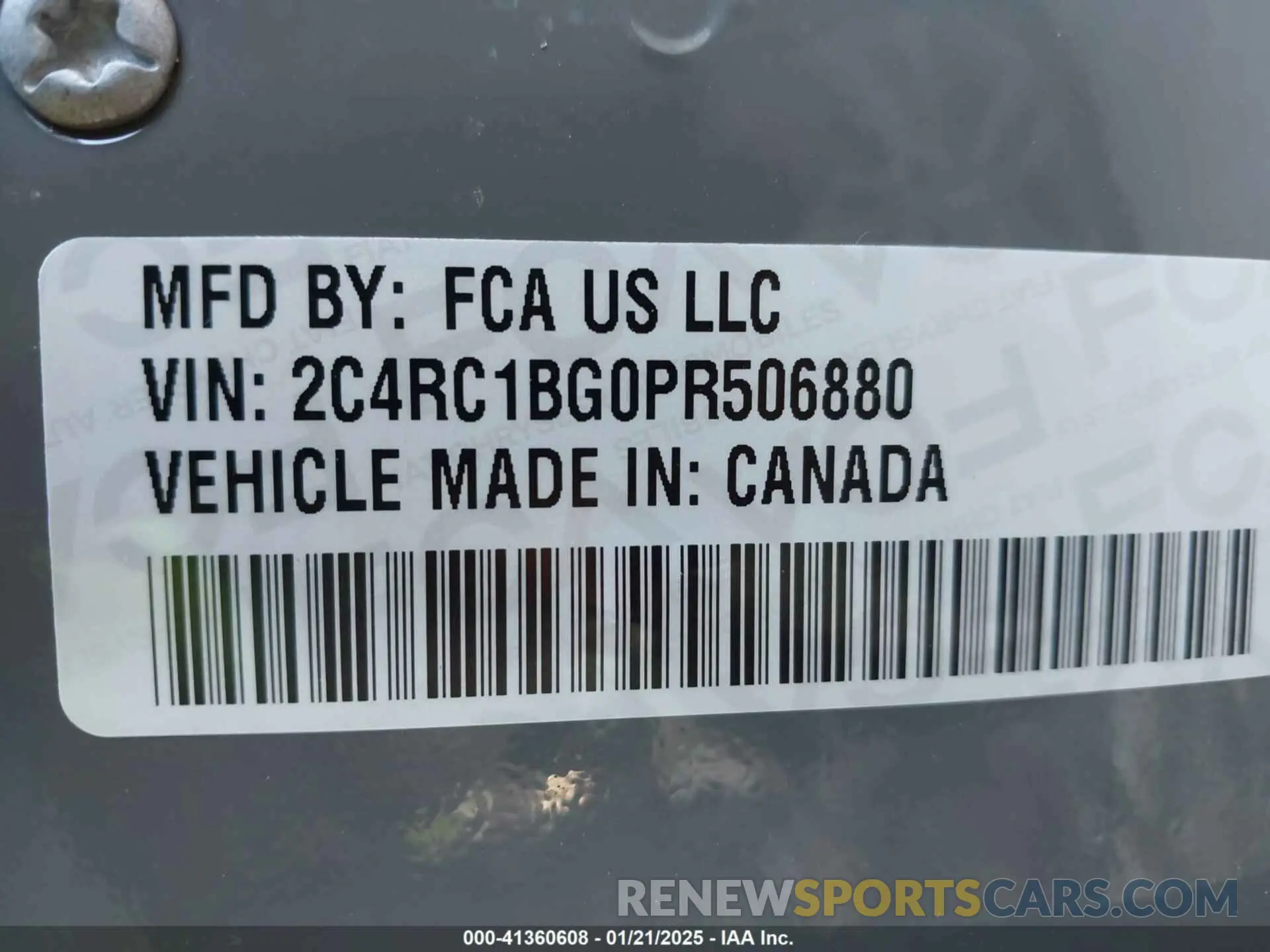 9 fotografías del automóvil dañado 2C4RC1BG0PR506880 CHRYSLER PACIFICA 2023