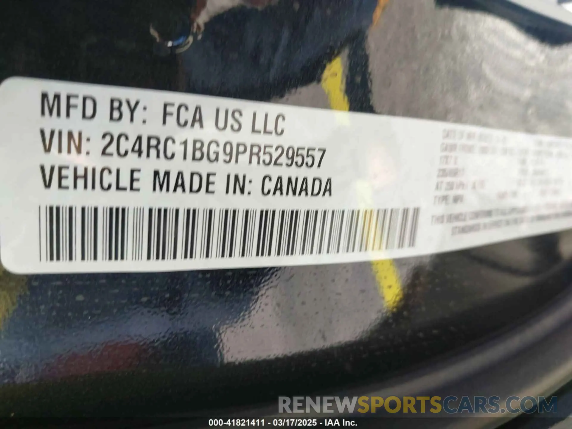 9 fotografías del automóvil dañado 2C4RC1BG9PR529557 CHRYSLER PACIFICA 2023