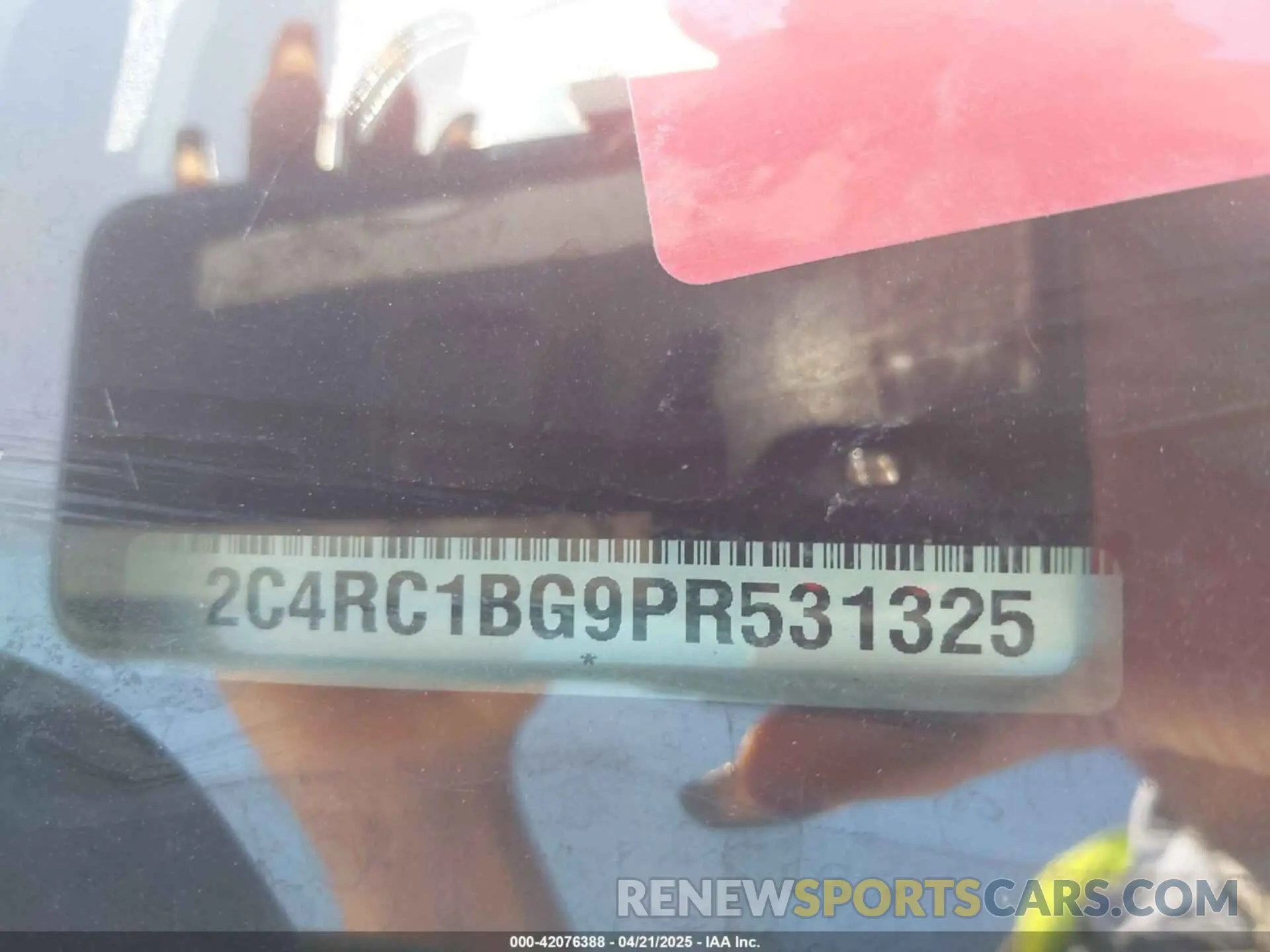 9 fotografías del automóvil dañado 2C4RC1BG9PR531325 CHRYSLER PACIFICA 2023