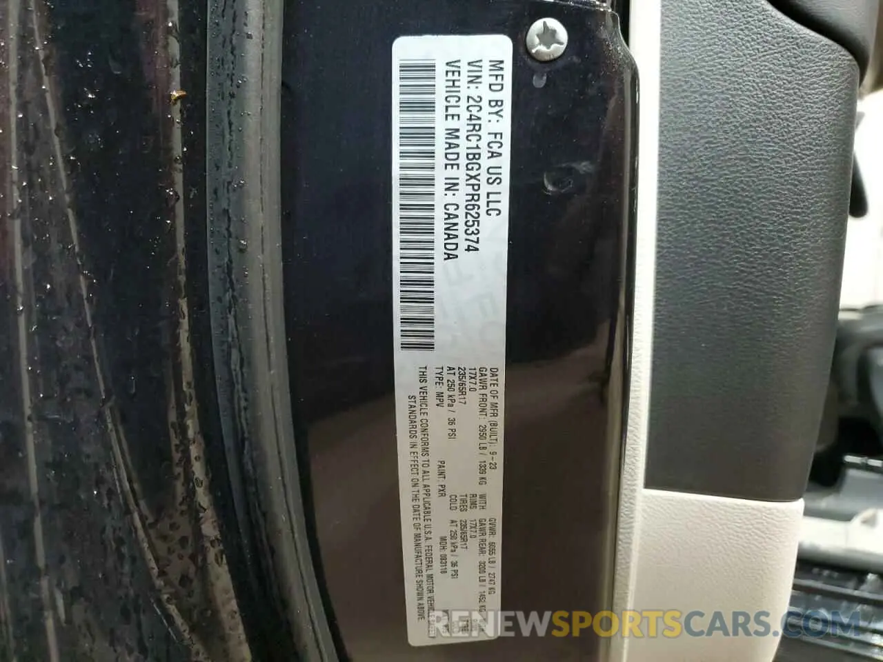13 fotografías del automóvil dañado 2C4RC1BGXPR625374 CHRYSLER PACIFICA 2023