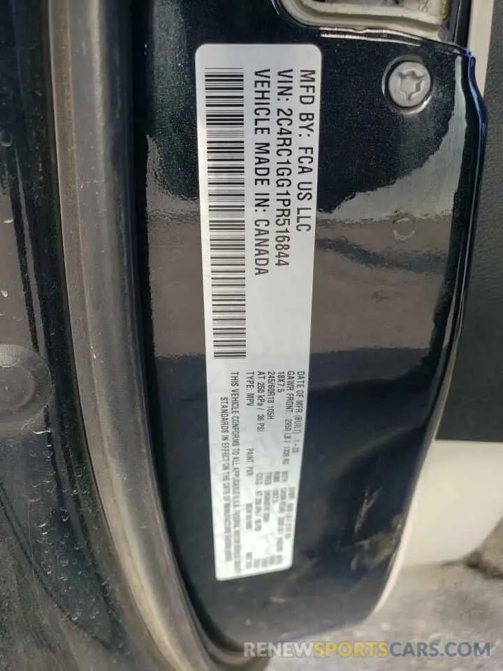 14 fotografías del automóvil dañado 2C4RC1GG1PR516844 CHRYSLER PACIFICA 2023