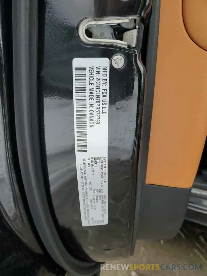 16 fotografías del automóvil dañado 2C4RC1N70PR572793 CHRYSLER PACIFICA 2023