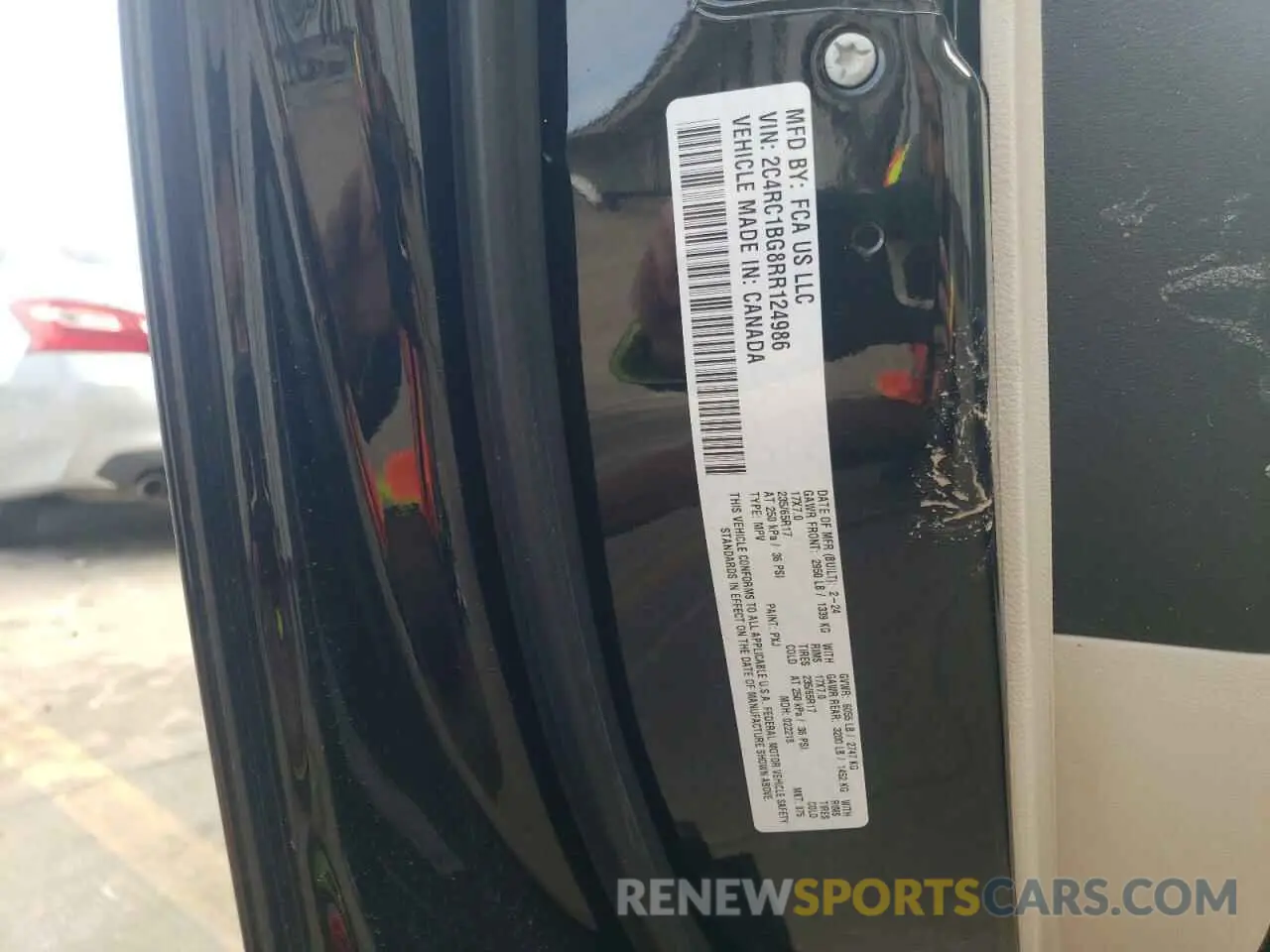 13 fotografías del automóvil dañado 2C4RC1BG8RR124986 CHRYSLER PACIFICA 2024