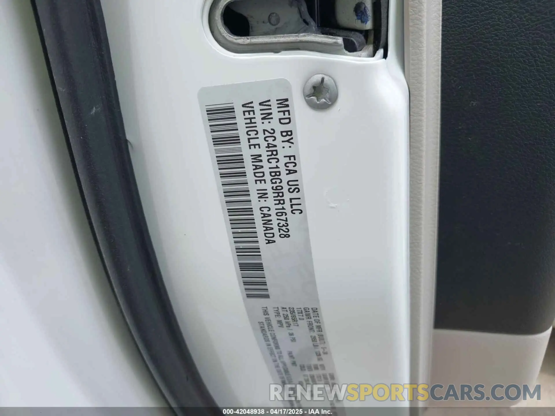 9 fotografías del automóvil dañado 2C4RC1BG9RR167328 CHRYSLER PACIFICA 2024