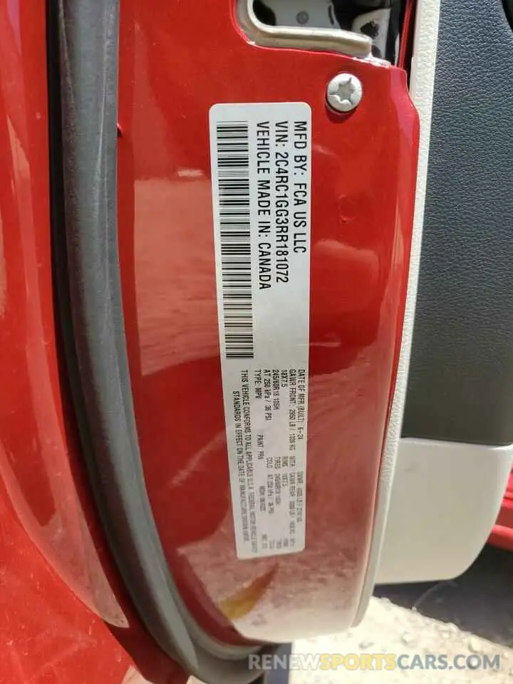 14 fotografías del automóvil dañado 2C4RC1GG3RR181072 CHRYSLER PACIFICA 2024