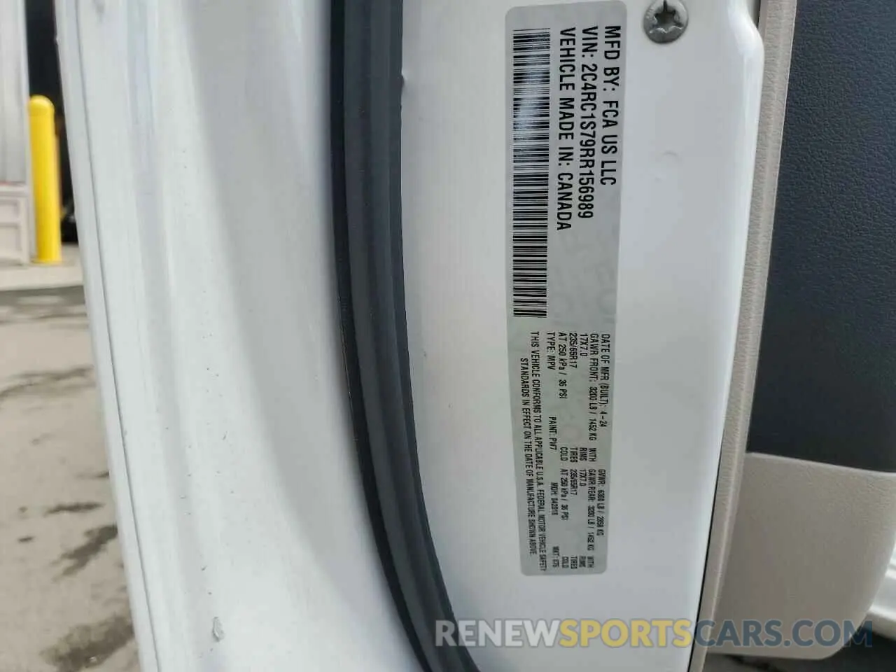 14 fotografías del automóvil dañado 2C4RC1S79RR156989 CHRYSLER PACIFICA 2024