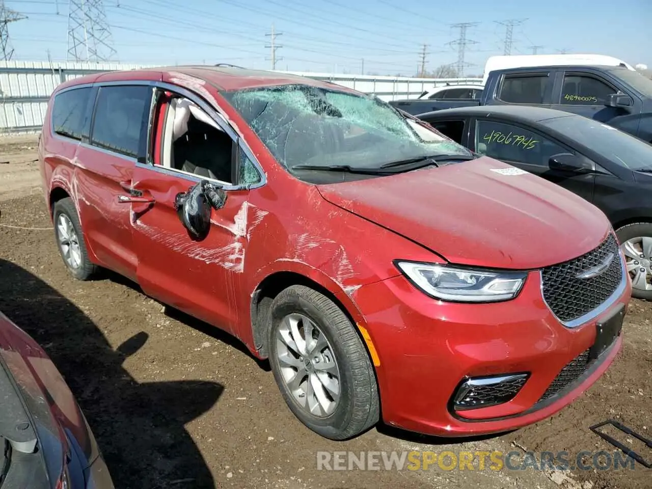 4 fotografías del automóvil dañado 2C4RC3BG1RR203525 CHRYSLER PACIFICA 2024
