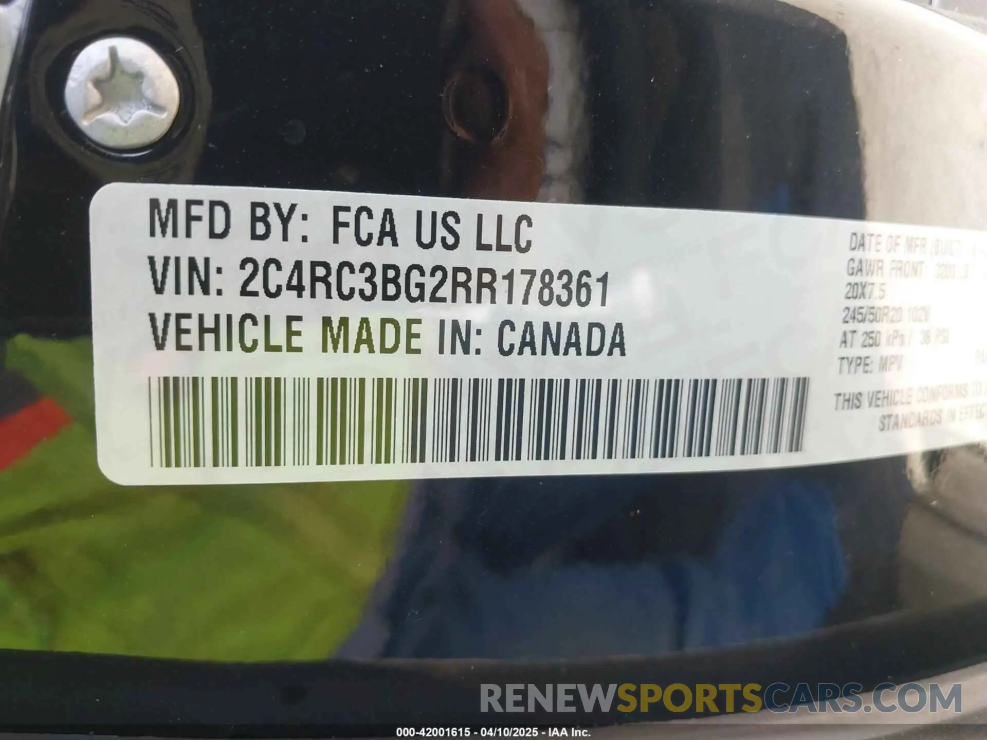 9 fotografías del automóvil dañado 2C4RC3BG2RR178361 CHRYSLER PACIFICA 2024