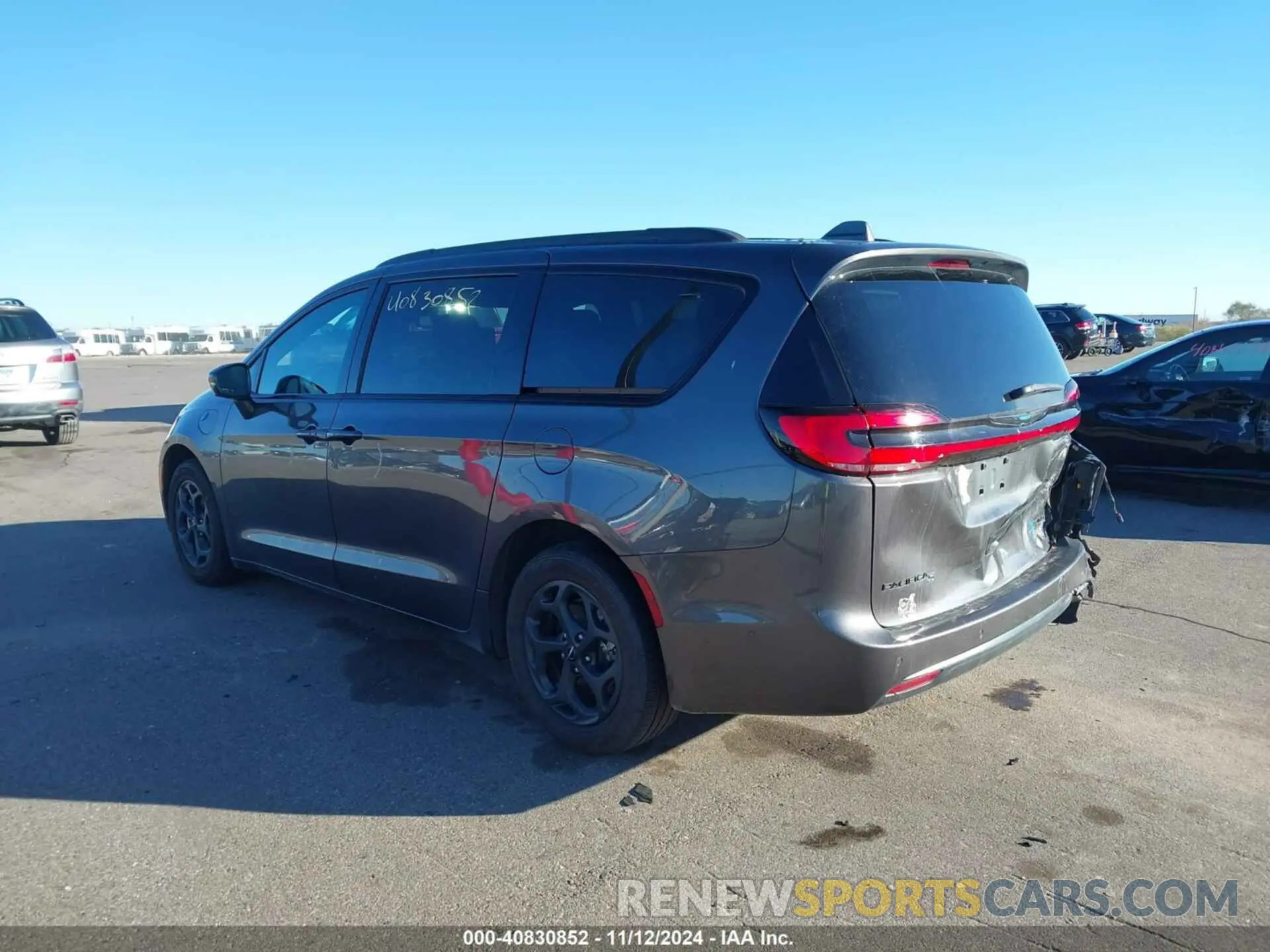 3 fotografías del automóvil dañado 2C4RC1L71MR550610 CHRYSLER PACIFICA HYBRID 2021