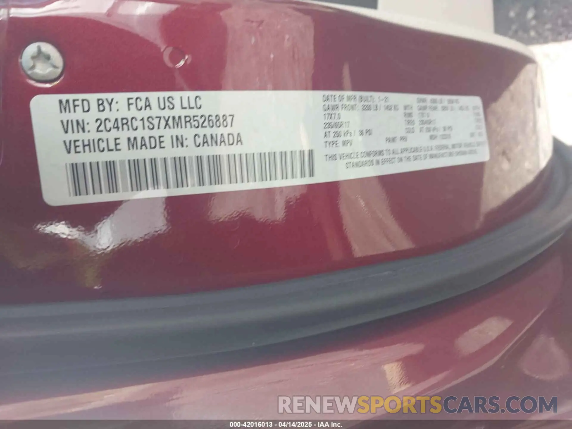 9 fotografías del automóvil dañado 2C4RC1S7XMR526887 CHRYSLER PACIFICA HYBRID 2021