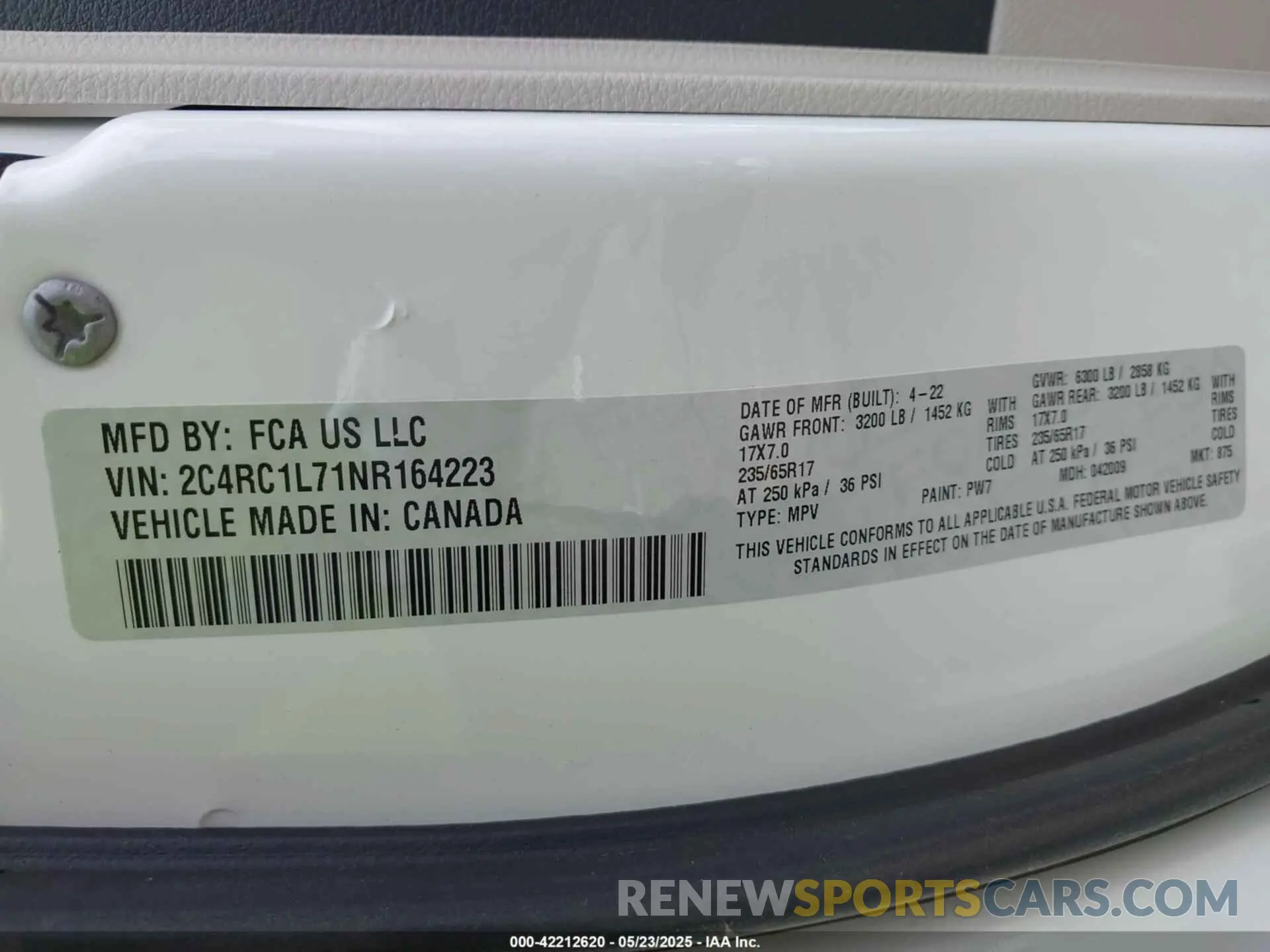 9 fotografías del automóvil dañado 2C4RC1L71NR164223 CHRYSLER PACIFICA HYBRID 2022