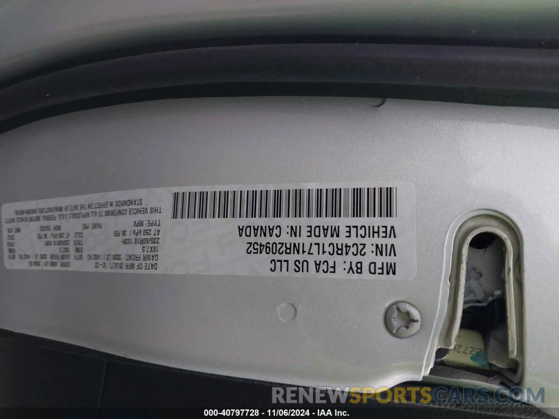 9 fotografías del automóvil dañado 2C4RC1L71NR209452 CHRYSLER PACIFICA HYBRID 2022