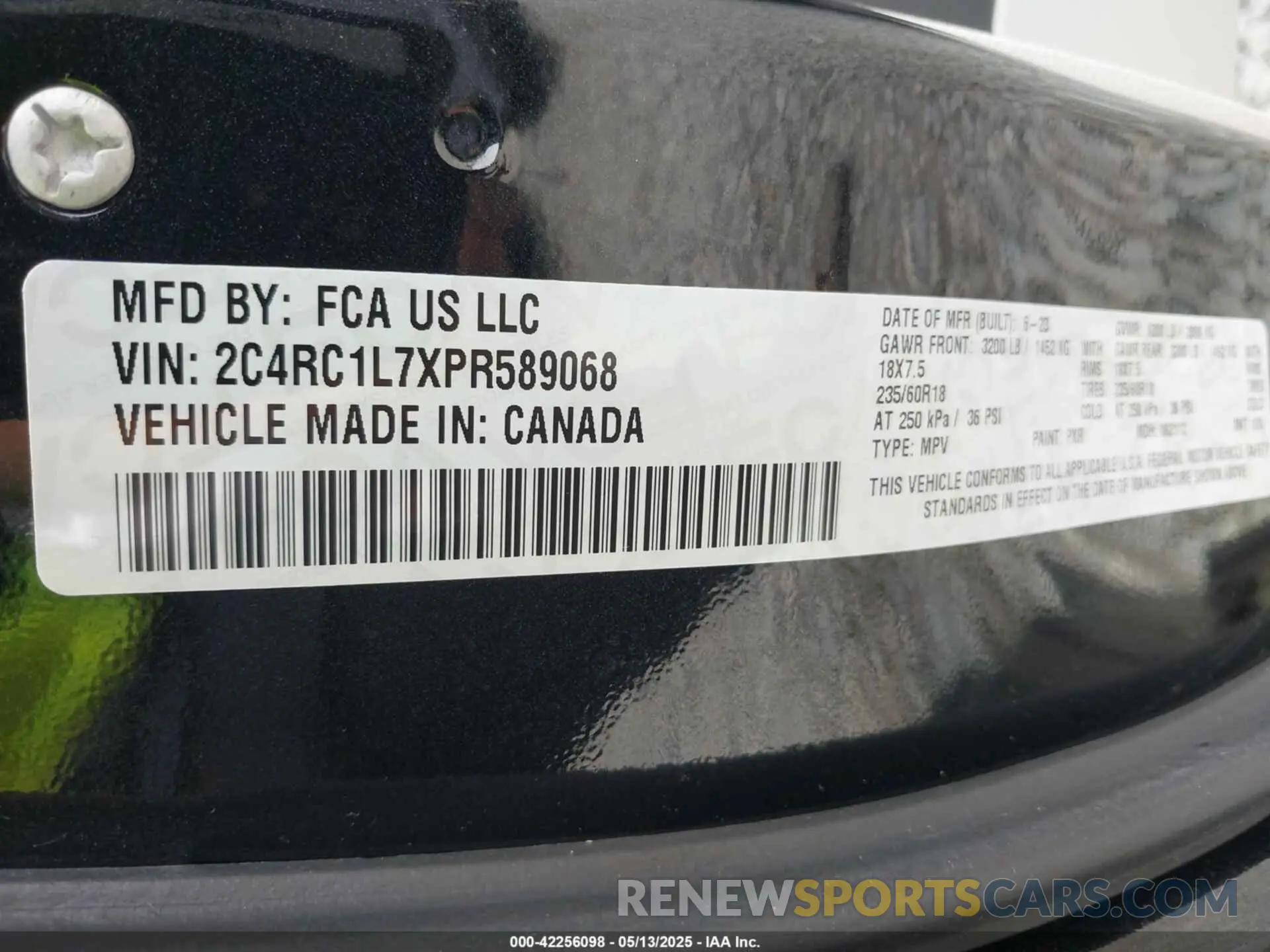 9 fotografías del automóvil dañado 2C4RC1L7XPR589068 CHRYSLER PACIFICA HYBRID 2023