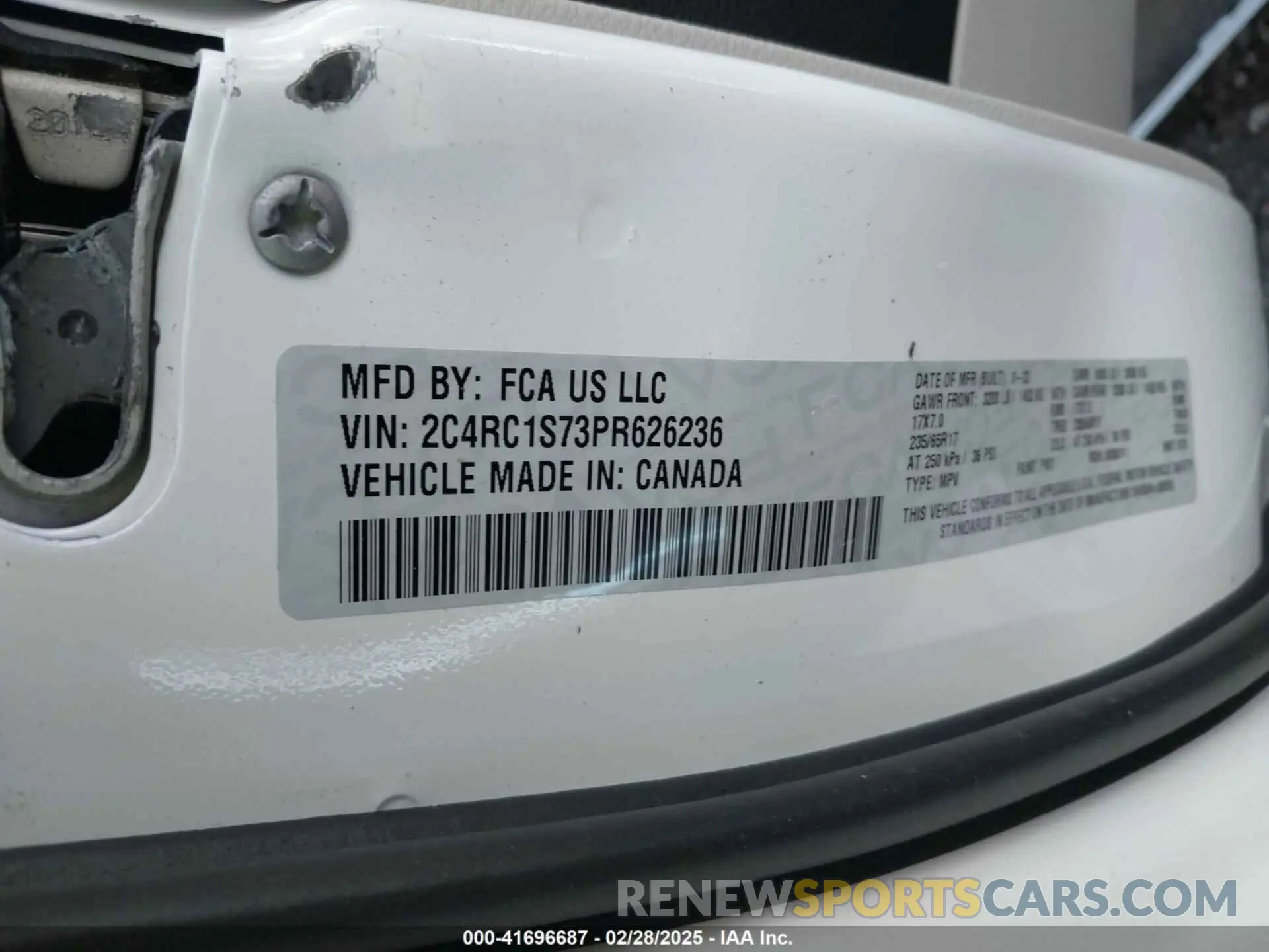 9 fotografías del automóvil dañado 2C4RC1S73PR626236 CHRYSLER PACIFICA HYBRID 2023