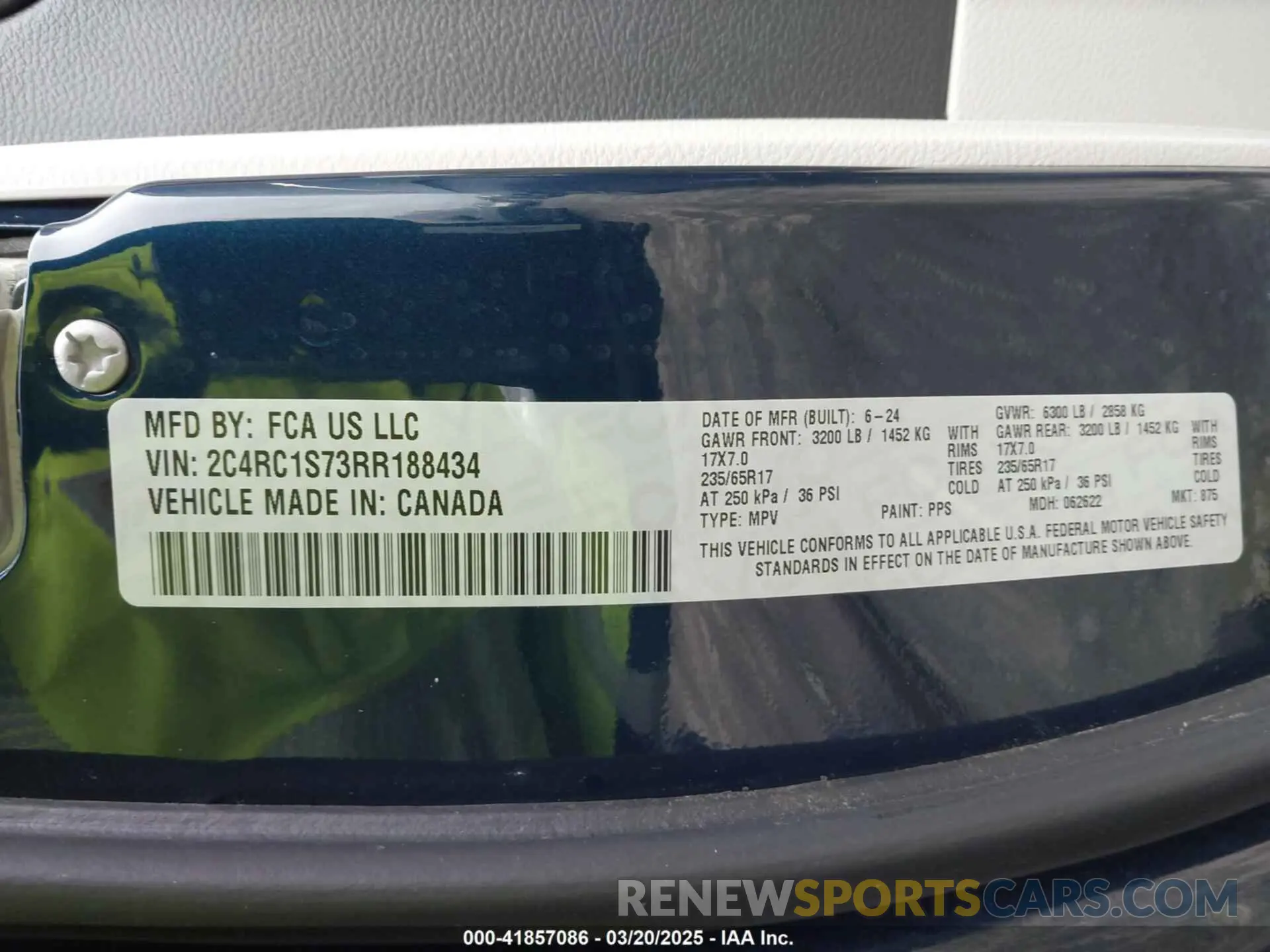 9 fotografías del automóvil dañado 2C4RC1S73RR188434 CHRYSLER PACIFICA HYBRID 2024