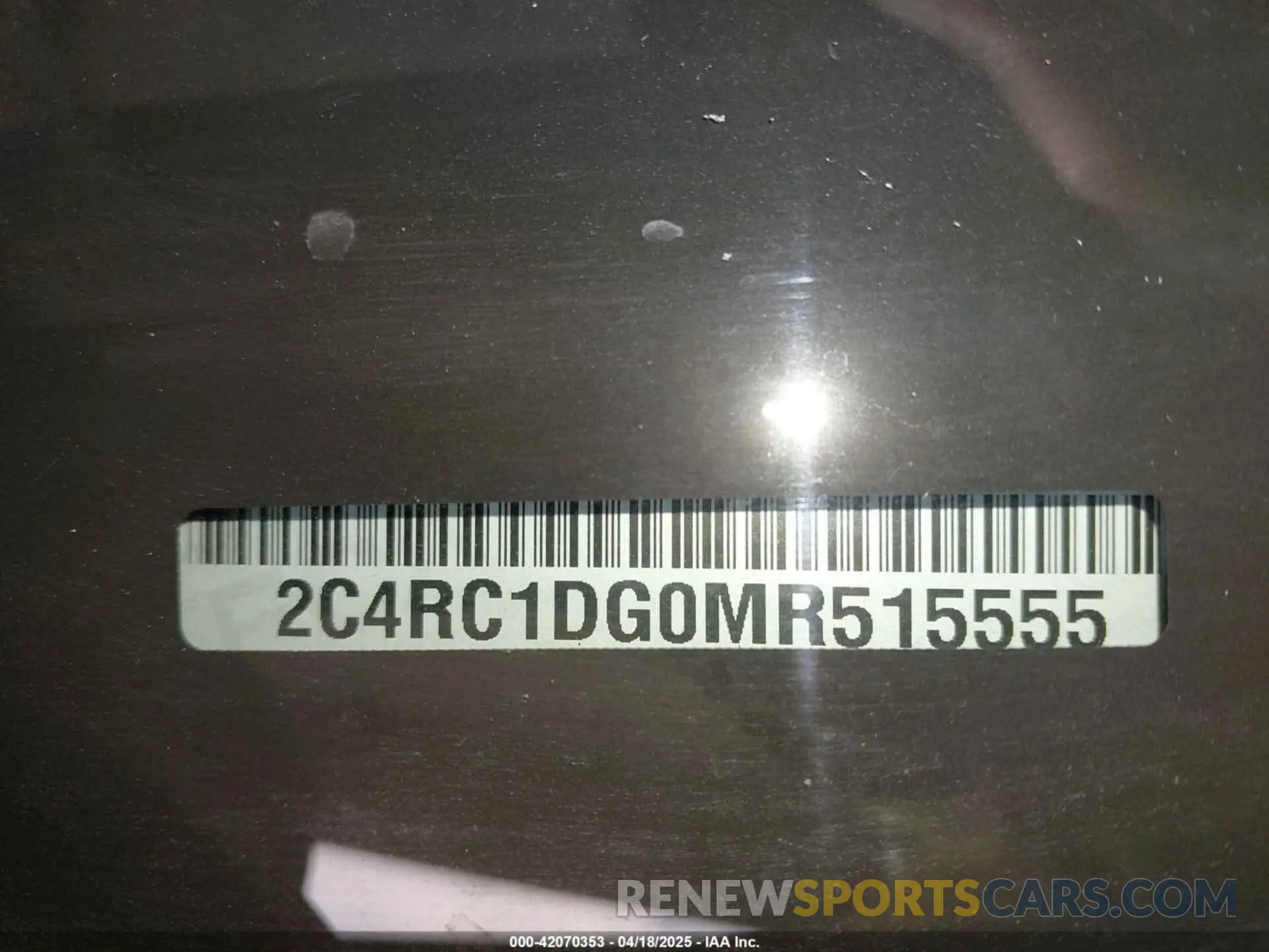 9 fotografías del automóvil dañado 2C4RC1DG0MR515555 CHRYSLER VOYAGER 2021