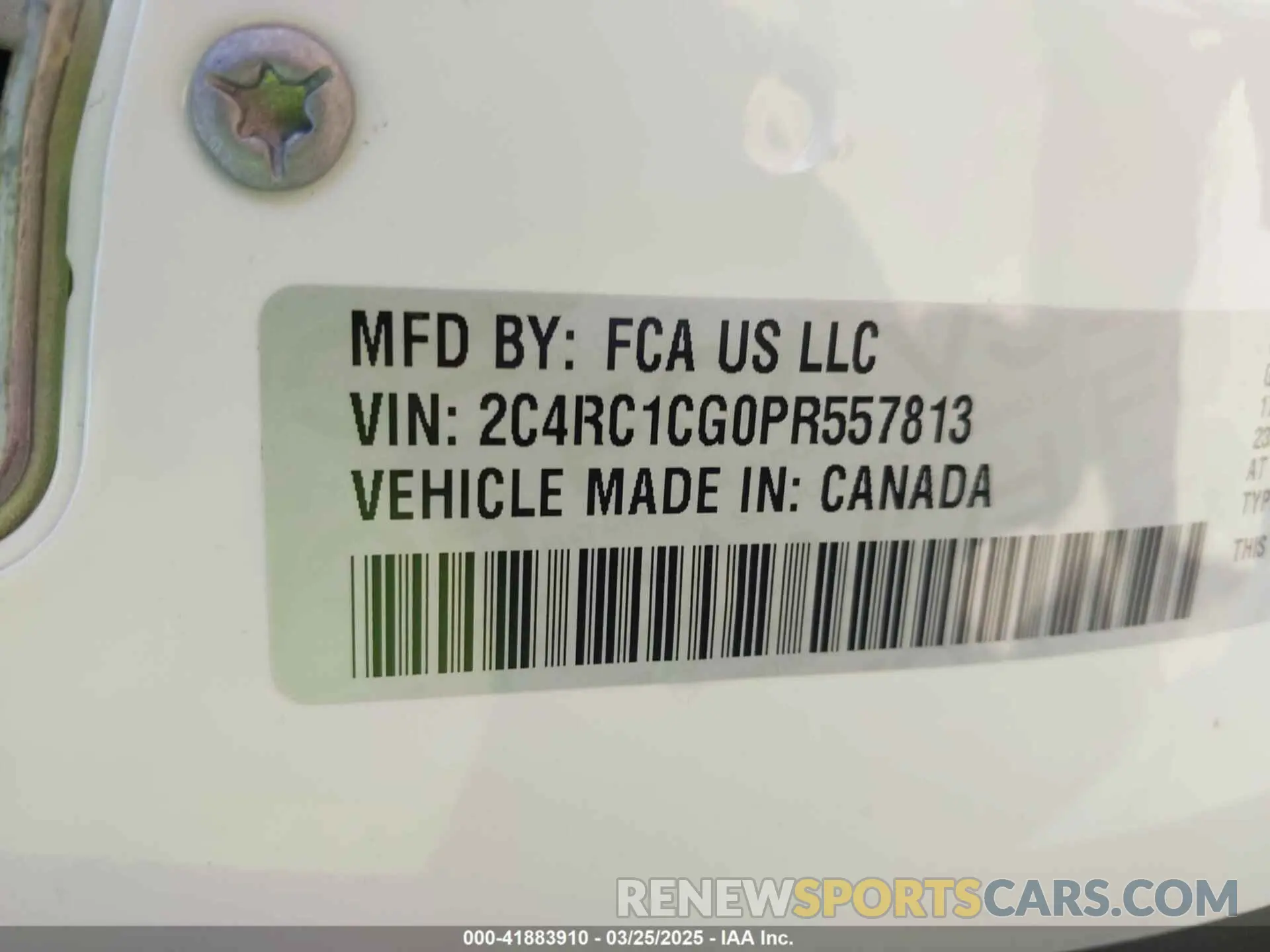 9 fotografías del automóvil dañado 2C4RC1CG0PR557813 CHRYSLER VOYAGER 2023