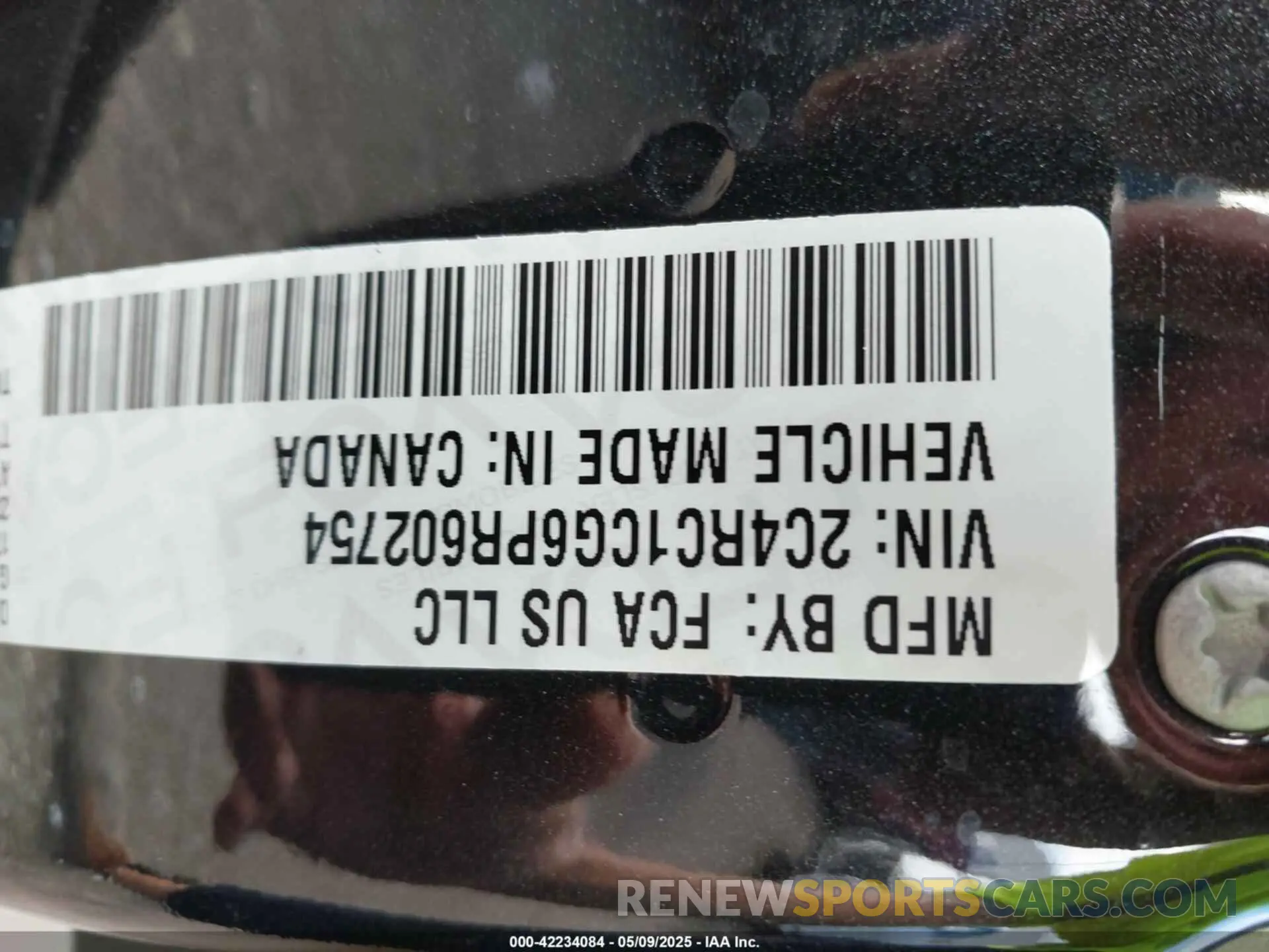 9 fotografías del automóvil dañado 2C4RC1CG6PR602754 CHRYSLER VOYAGER 2023