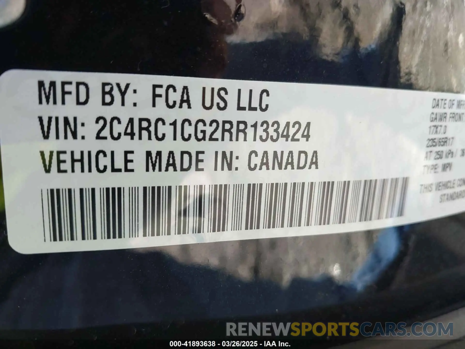 9 fotografías del automóvil dañado 2C4RC1CG2RR133424 CHRYSLER VOYAGER 2024
