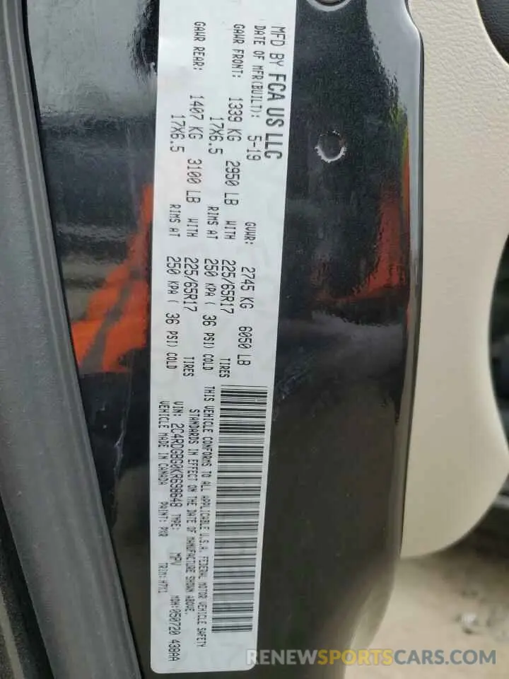 13 fotografías del automóvil dañado 2C4RDGBG0KR698648 DODGE CARAVAN 2019