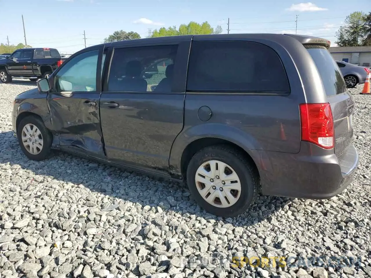 2 fotografías del automóvil dañado 2C4RDGBG5KR504745 DODGE CARAVAN 2019