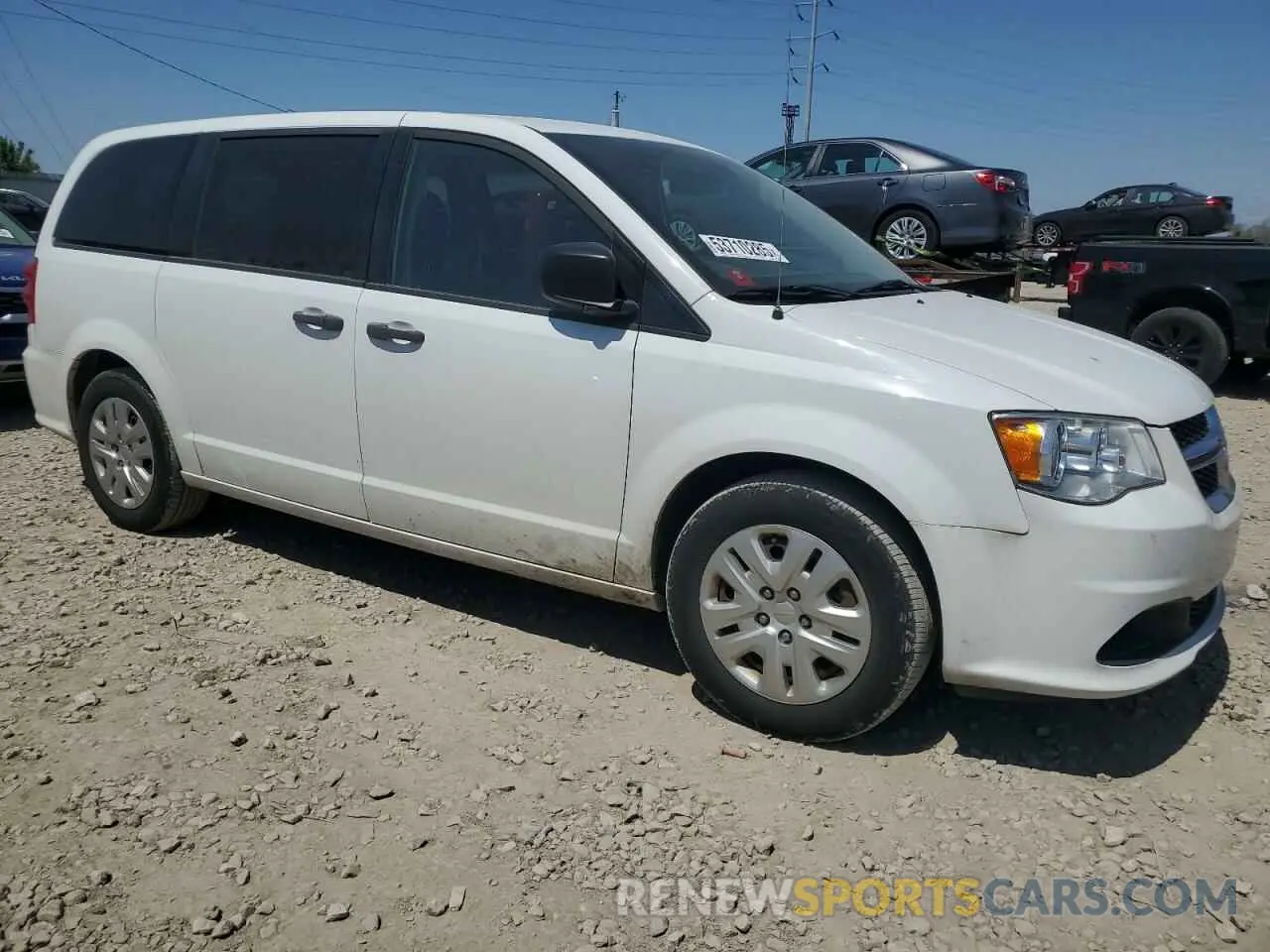 4 fotografías del automóvil dañado 2C4RDGBG6KR527953 DODGE CARAVAN 2019