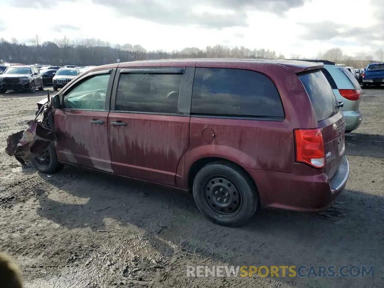 2 fotografías del automóvil dañado 2C4RDGBG6KR624439 DODGE CARAVAN 2019