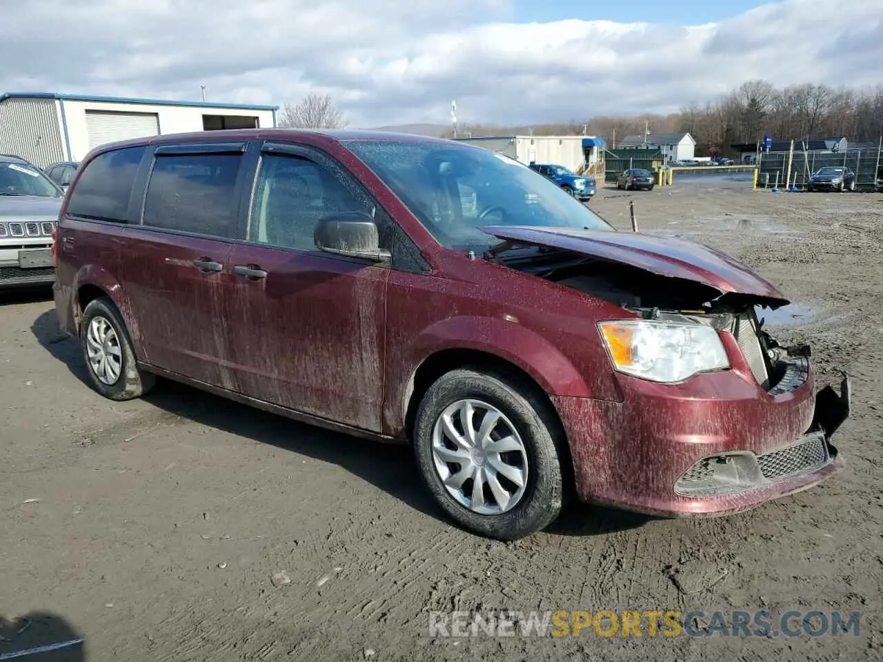 4 fotografías del automóvil dañado 2C4RDGBG6KR624439 DODGE CARAVAN 2019